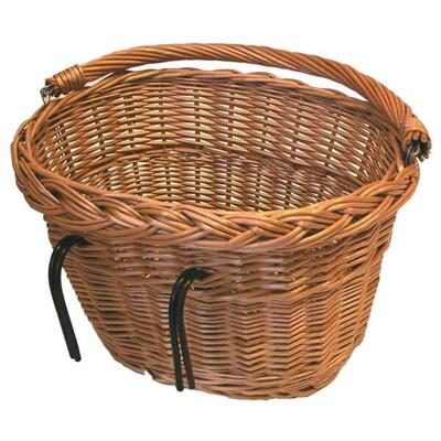 Basil denver - rieten fietsmand voor dames - voor en achter