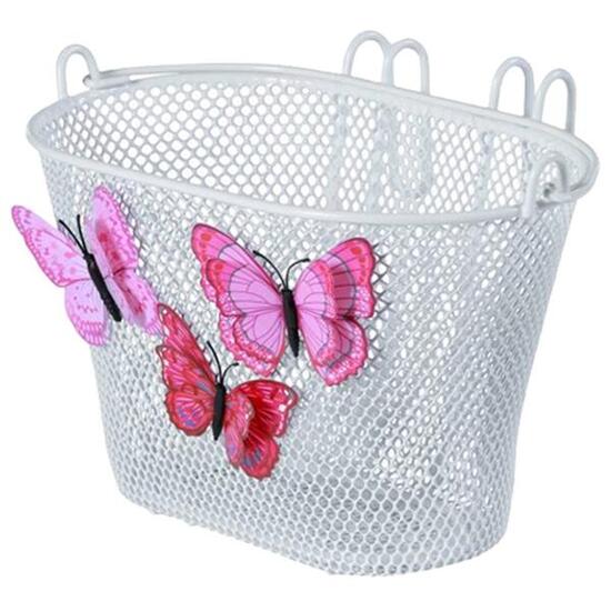 Kosz Na Rower Dla Dzieci Jasmin Butterfly 28 X 20 X 19 Cm - Biały