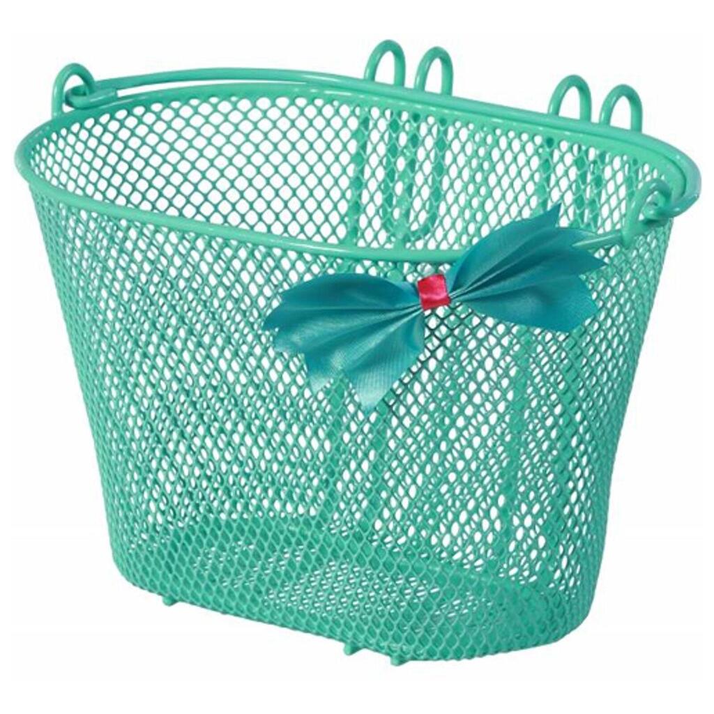 Basil Jasmin Bow-Tie Children's Bicycle Basket - Mint Green