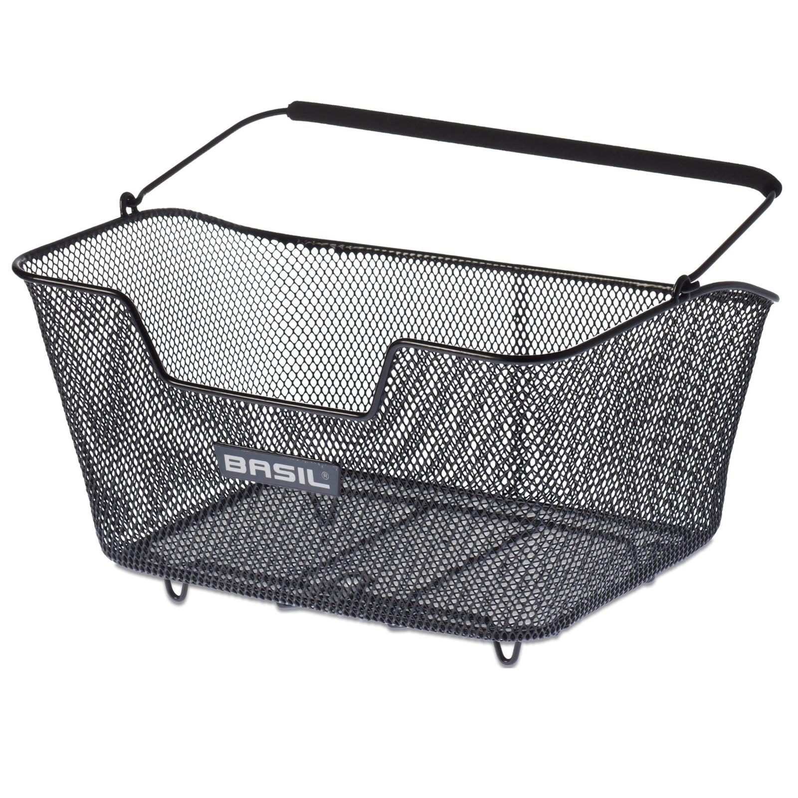 Basil - Panier À Anse Arrière Basil Base M 14l - Panier Vélo - Noir - 30 L - Decathlon