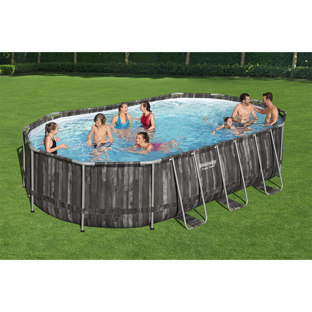Bestway Power Steel Frame Pool Komplett- Set 610 x 366 x 122 cm 3/7