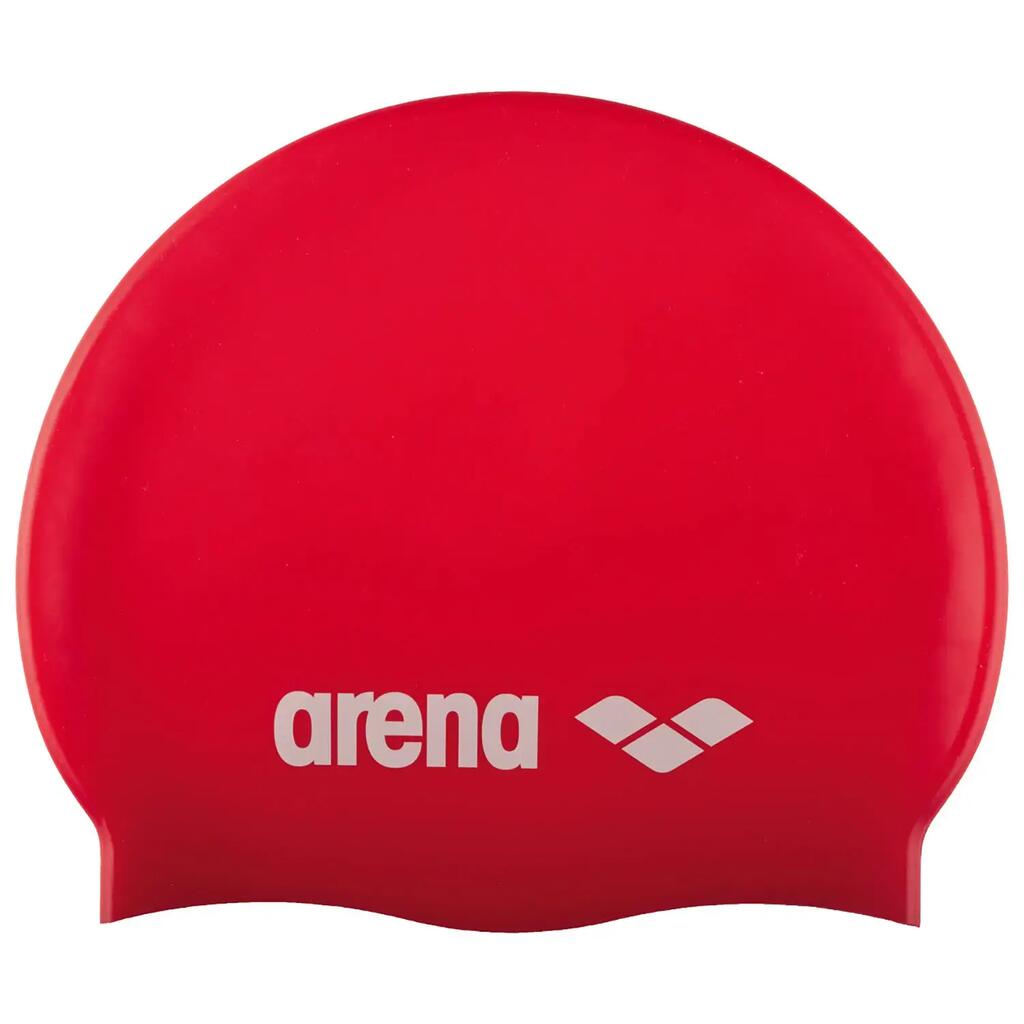 Arena Kinder Badmuts Classic Silicone Rood