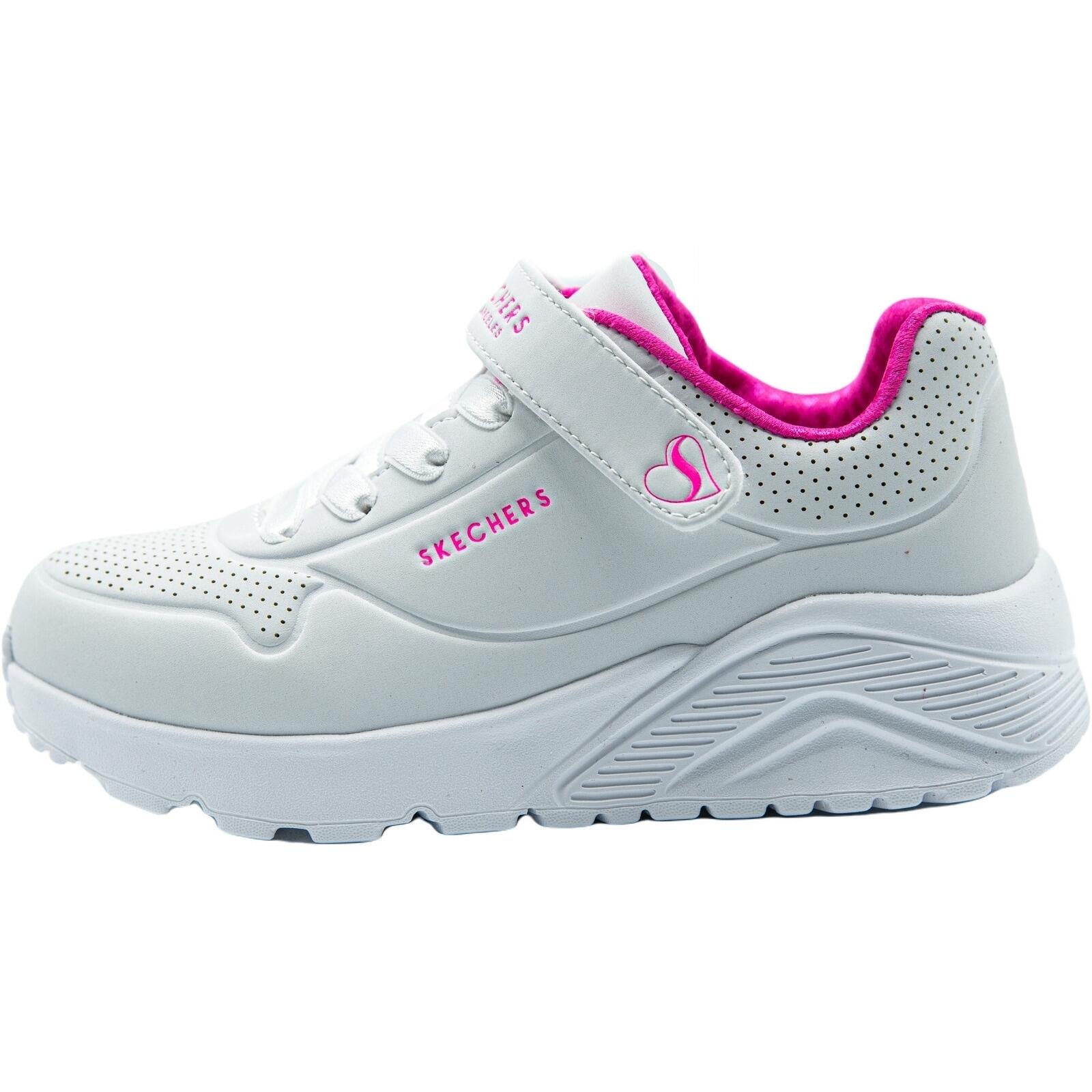 Skechers - Baskets Skechers Uno Lite, Blanc, Enfants - Chaussures De Sport - Blanc|rose - 33 - Decathlon