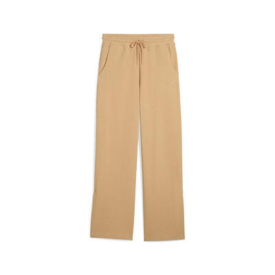 Her comfortabele rechte broek met hoge taille voor dames puma warm beige brown