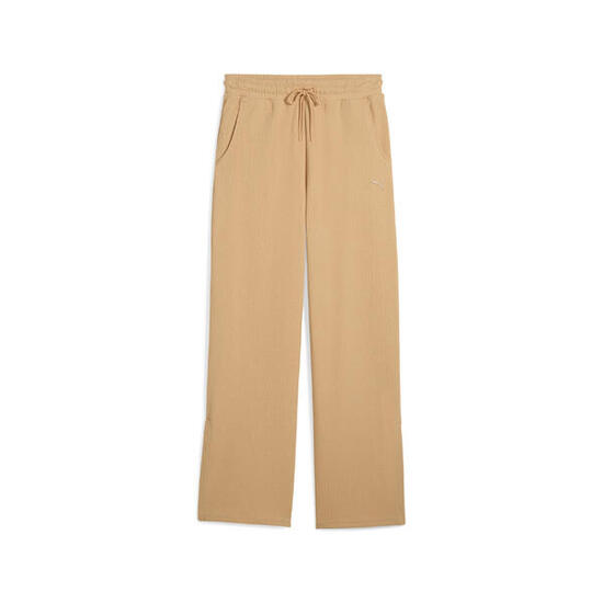 Pantalon droit à taille haute HER Comfort Femme PUMA Warm Beige Brown