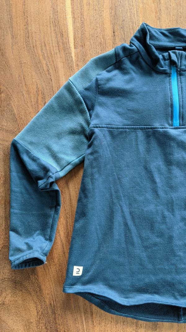 Tussen Particulieren - Thermisch truitje Artengo Thermic 1/2 zip blauw 7- 3/4