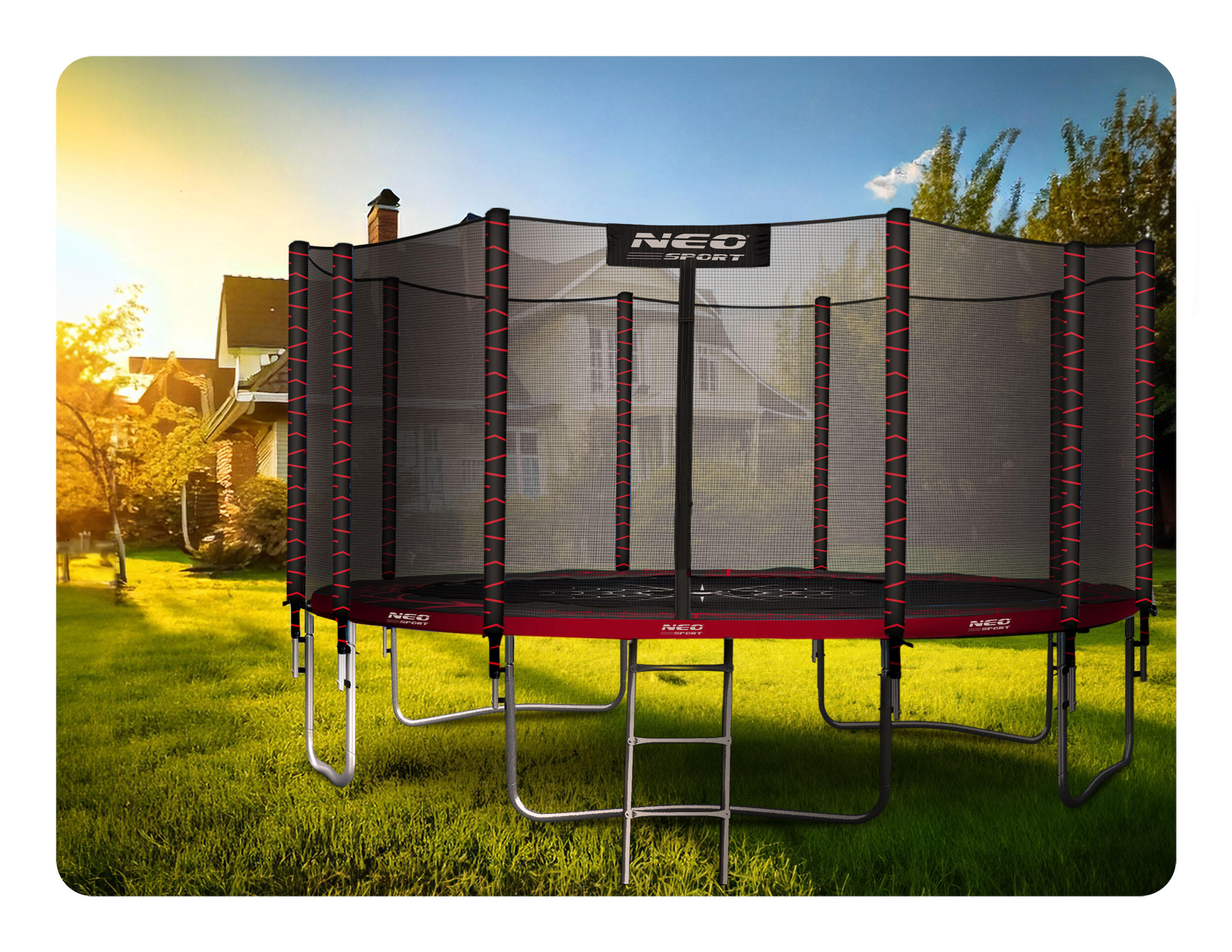Trampolina ogrodowa z siatką zewnętrzną Neo-Sport 465cm 15ft 7/7