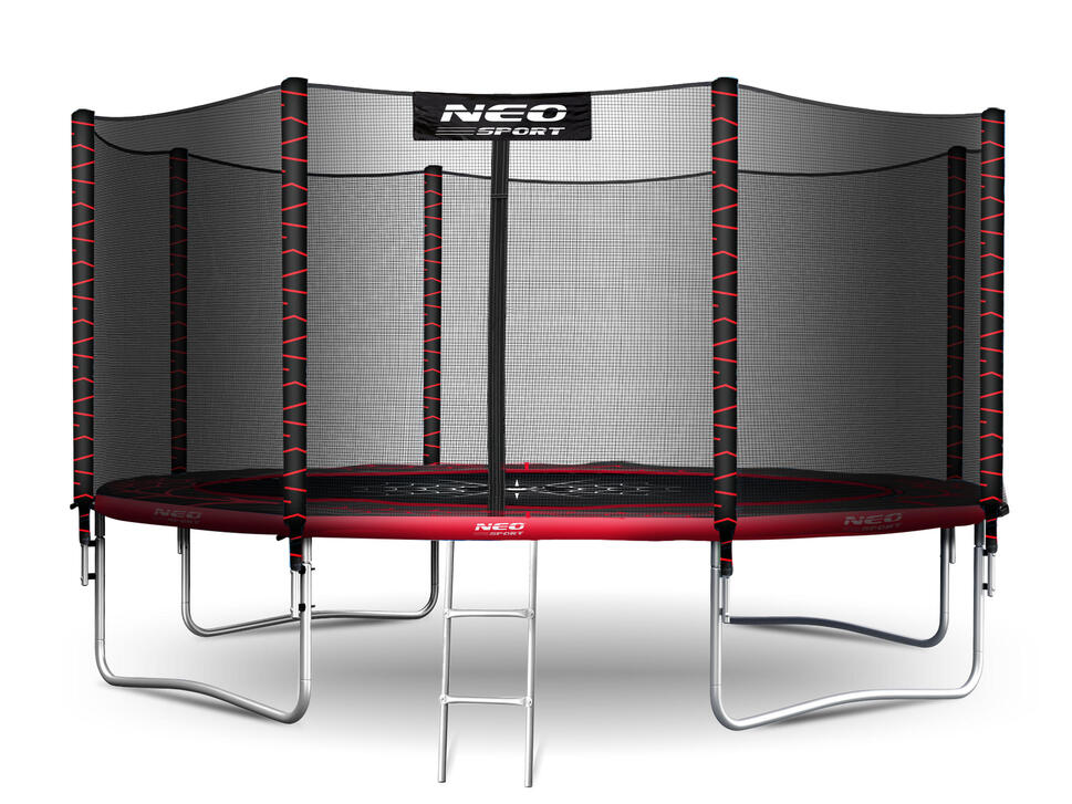 Trampolina ogrodowa z siatką zewnętrzną Neo-Sport 374cm 12ft