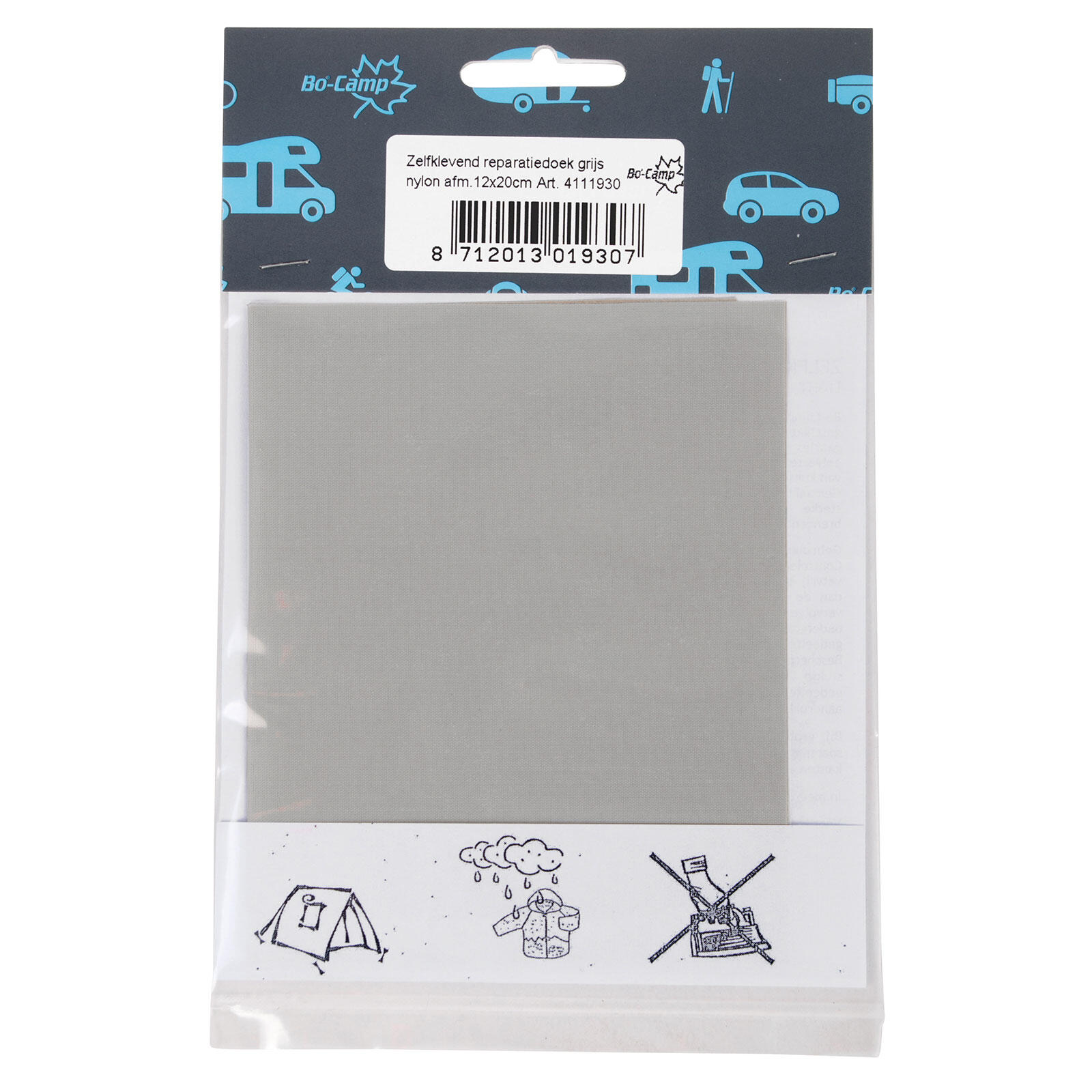 BO-CAMP Tent reparatieset nylon tarp patches stoffen tape patch set zelfklevend