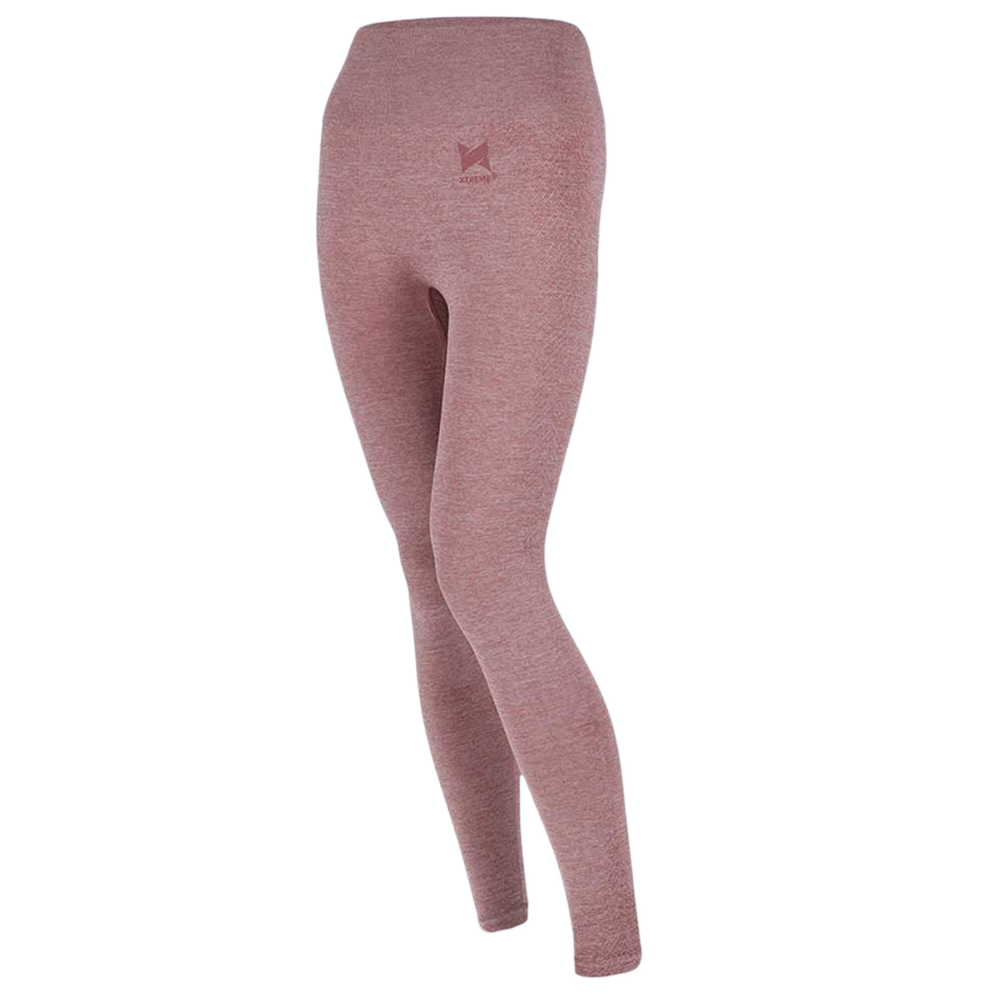 Leggings desportivas para mulher | Cintura alta | Melange rosa