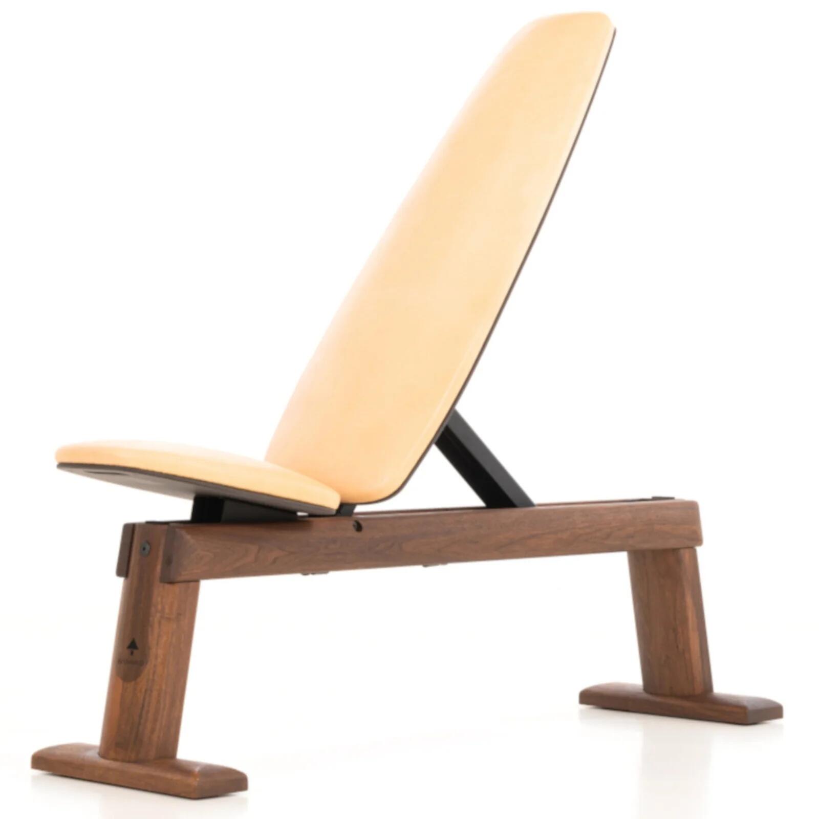 NOHRD NOHRD Weight Bench Walnoot Natural - Verstelbare halterbank - Notenhout