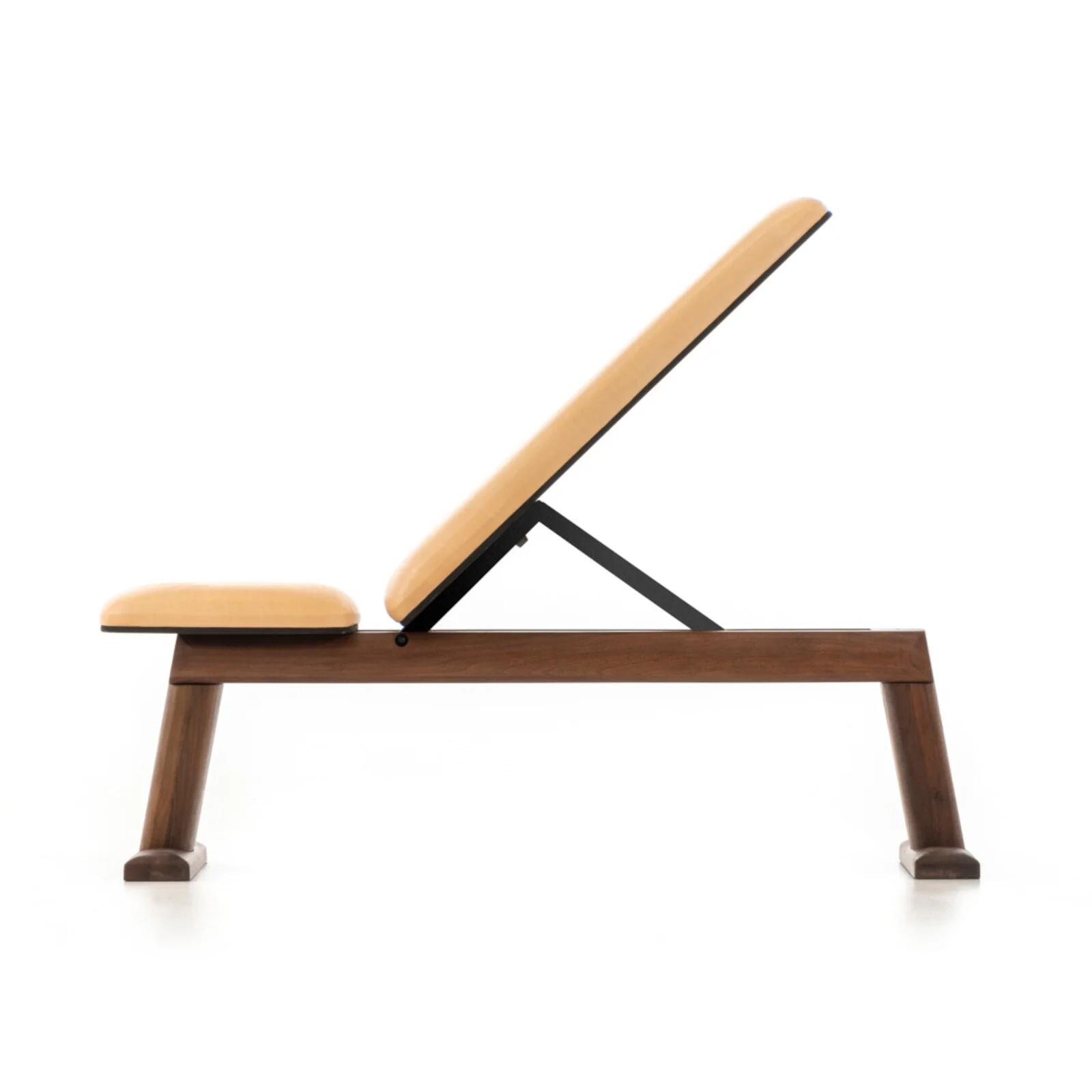 NOHRD Weight Bench Walnoot Natural - Verstelbare halterbank - Notenhout 2/10