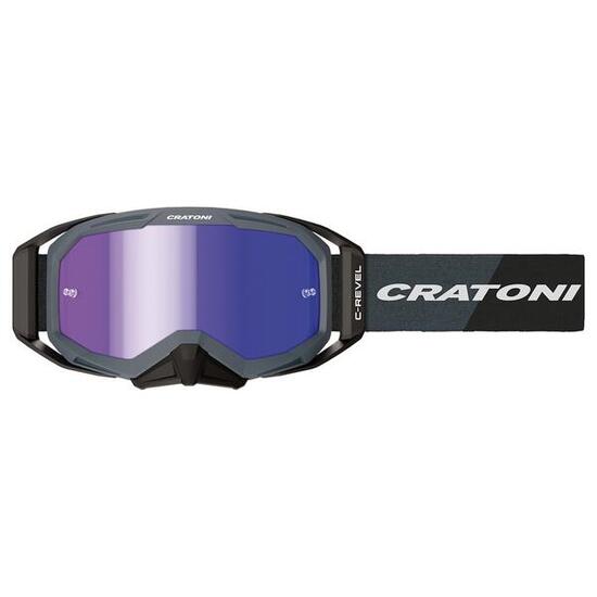 Cratoni MTB Brille C-Revel Pro anthra/sw, Glas amber, blau verspiegelt