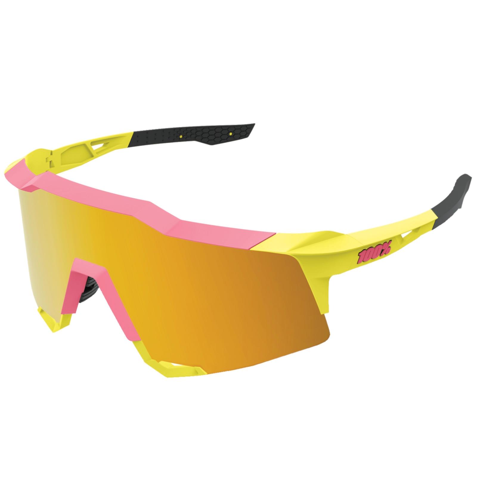100% - Speedcraft - Tall - Mirror Lens - Jaune Fluo Délavé - Lunettes De Soleil - Jaune - Taille Unique - Decathlon