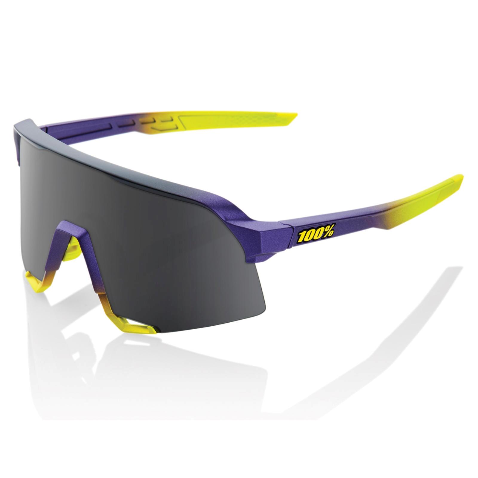 100% - S3 - Lentille Fumée - Matte Metallic Digital Brights - Lunettes De Soleil - Jaune - Taille Unique - Decathlon