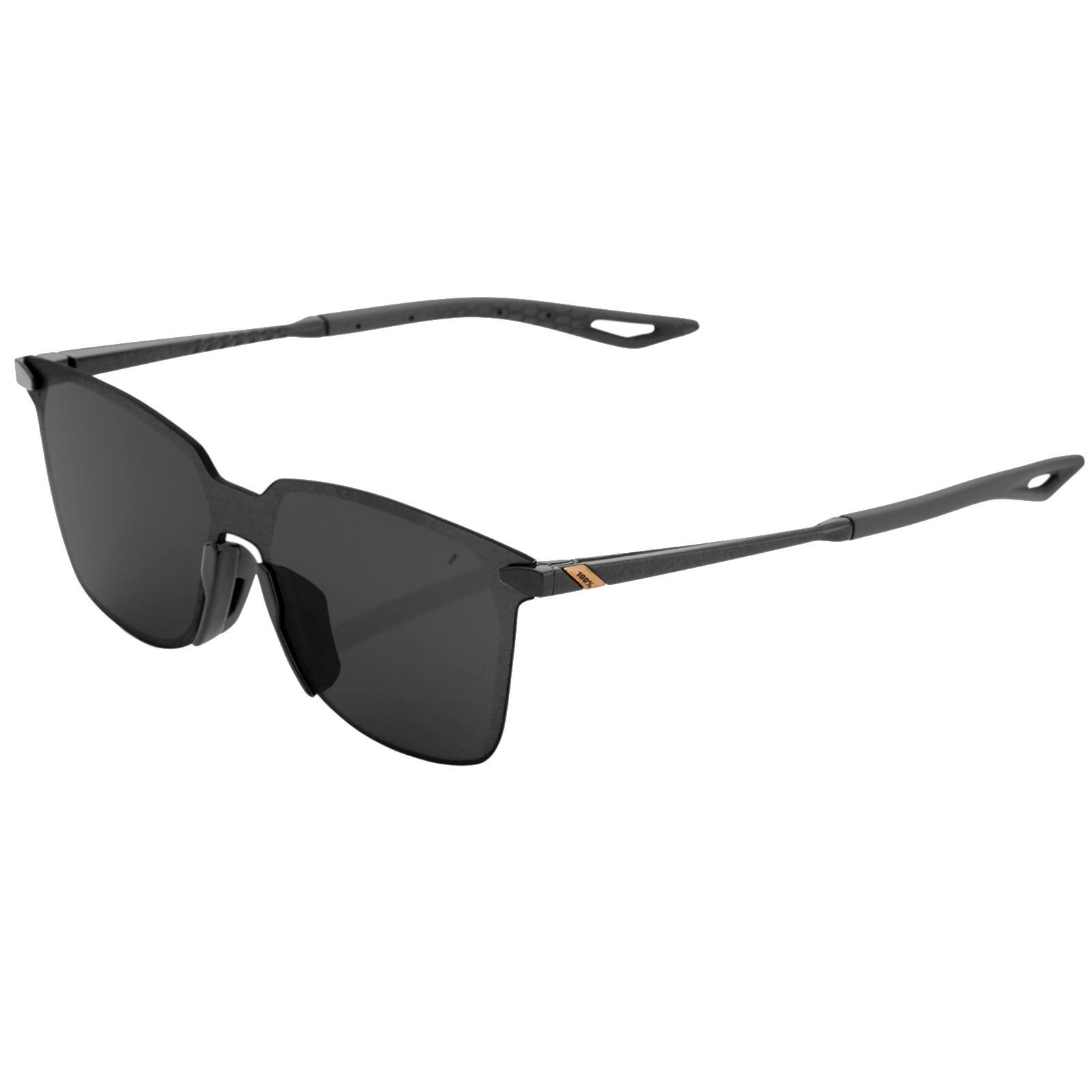 100% - Carré Décontracté - Lentilles Fumées - Noir Poli - Lunettes De Soleil - Noir - Taille Unique - Decathlon