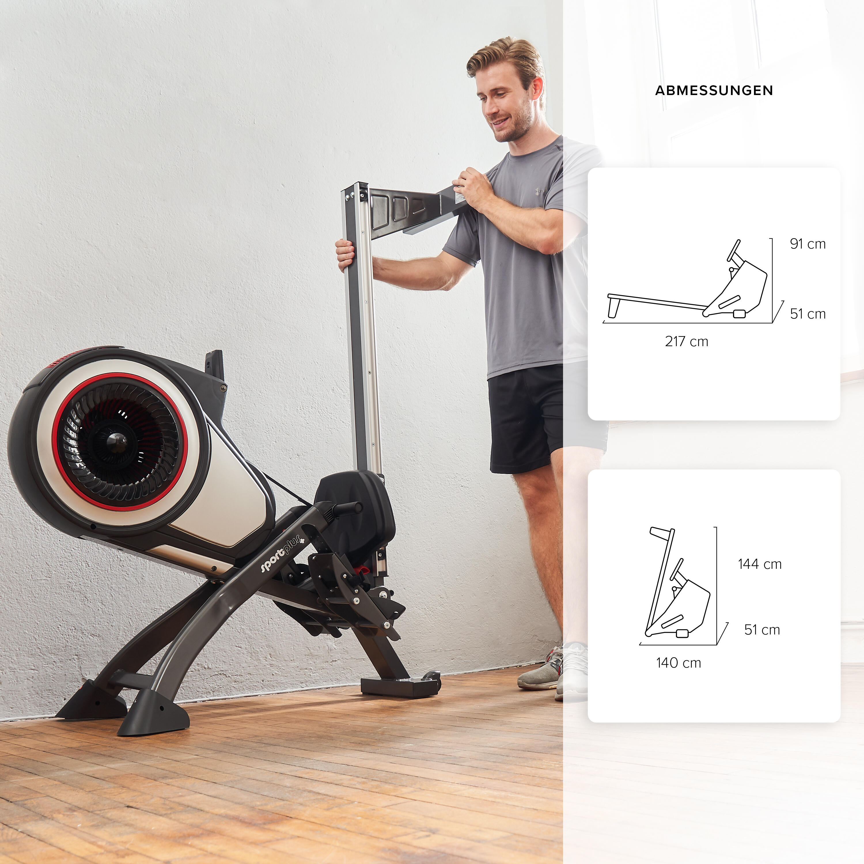SportPlus Rameur pour la maison | Disponible avec compatibilité App, pliable, système de freinage magnétique silencieux, 8 niveaux de résistance, masse d'inertie 8 kg SportPlus Rameur pour la maison | Disponible avec compatibilité App, pliable, système de freinage magnétique silencieux, 8 niveaux de résistance, masse d'inertie 8 kg