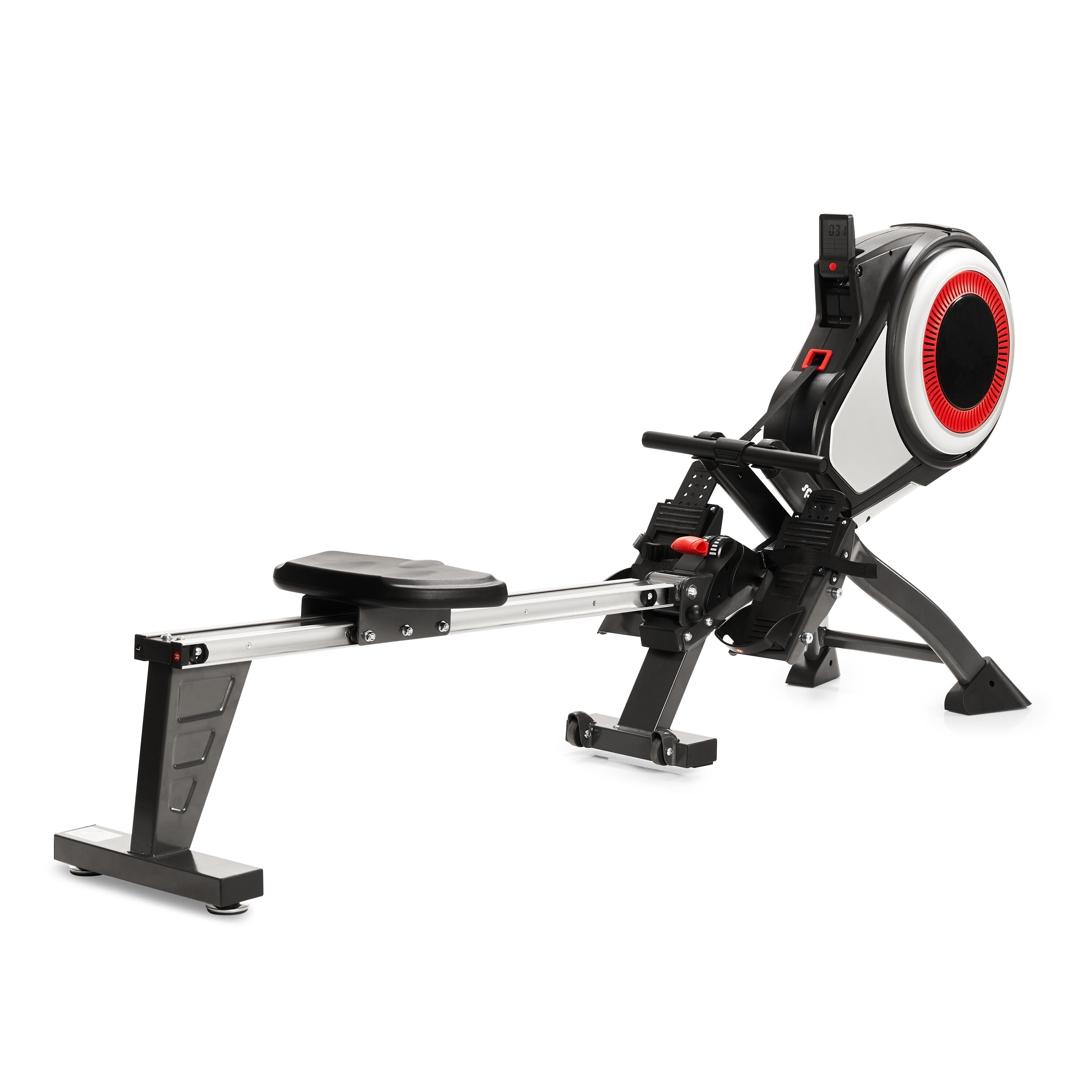 Sportplus - Rameur Sportplus À Résistance À Air, 8 Niveaux, Écran, Fréquence Cardiaque - Rameur - Noir - No Size - Decathlon