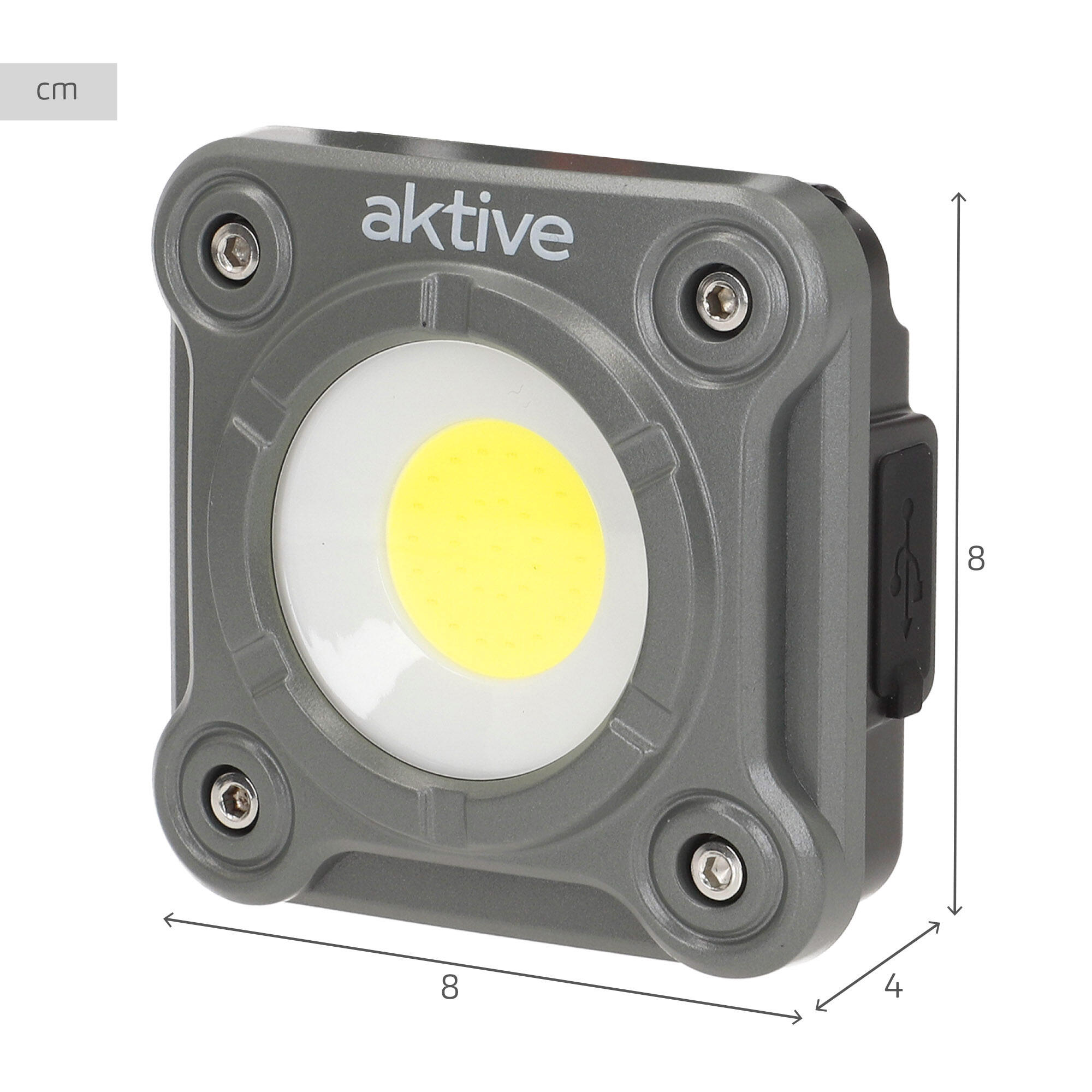 Projecteur LED portable polyvalent à 3 positions avec chargeur USB Aktive 4/7