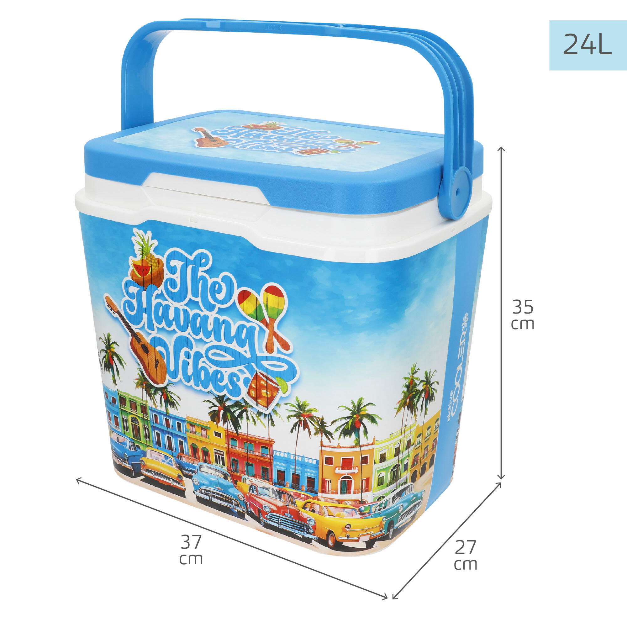 Aktive Geladeira portátil rígida 24 litros (37x27x35 cm) The Havana Vibes 4/7