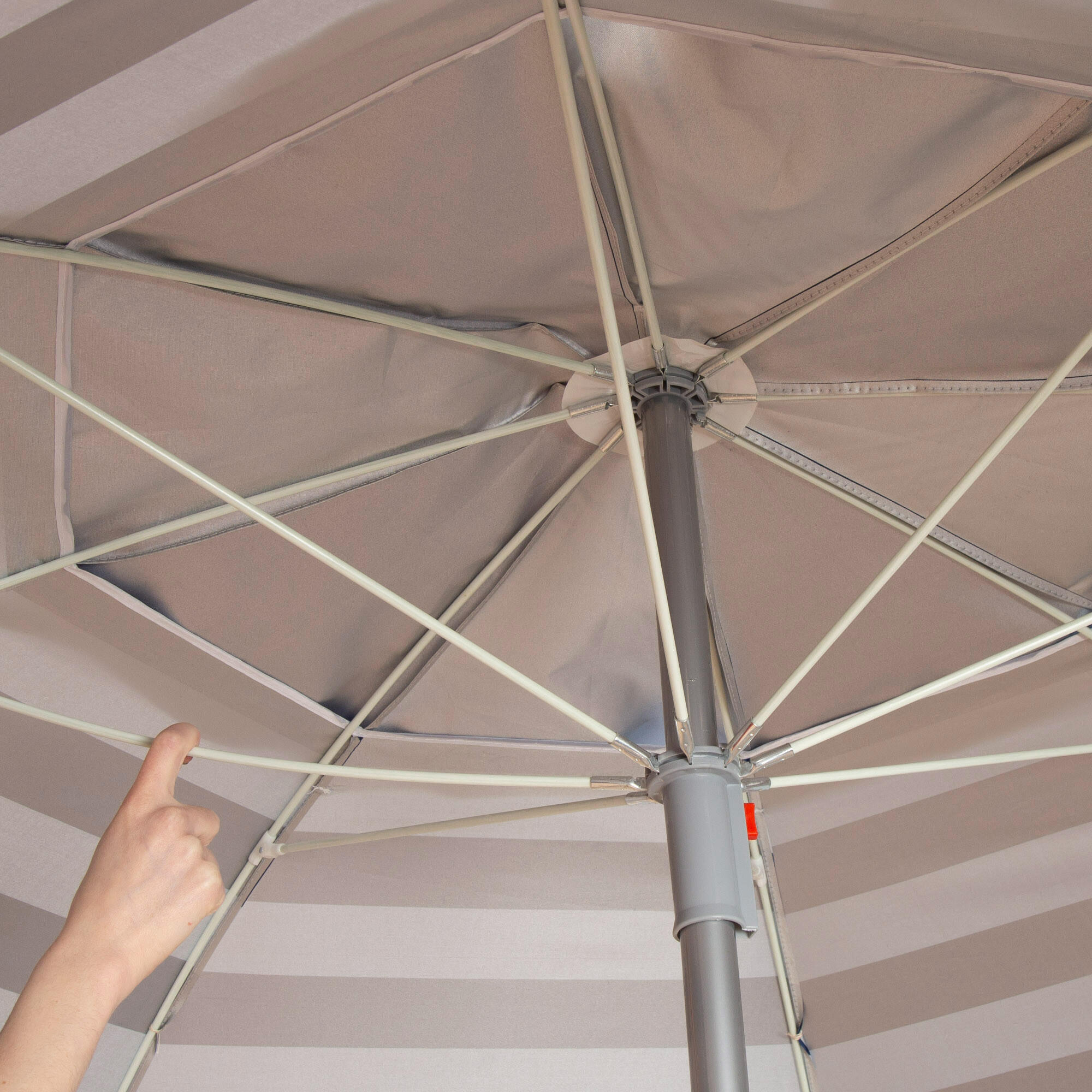 Aktive Guarda-chuva de praia à prova de vento com 8 hastes 240 cm marinheiro 5/7