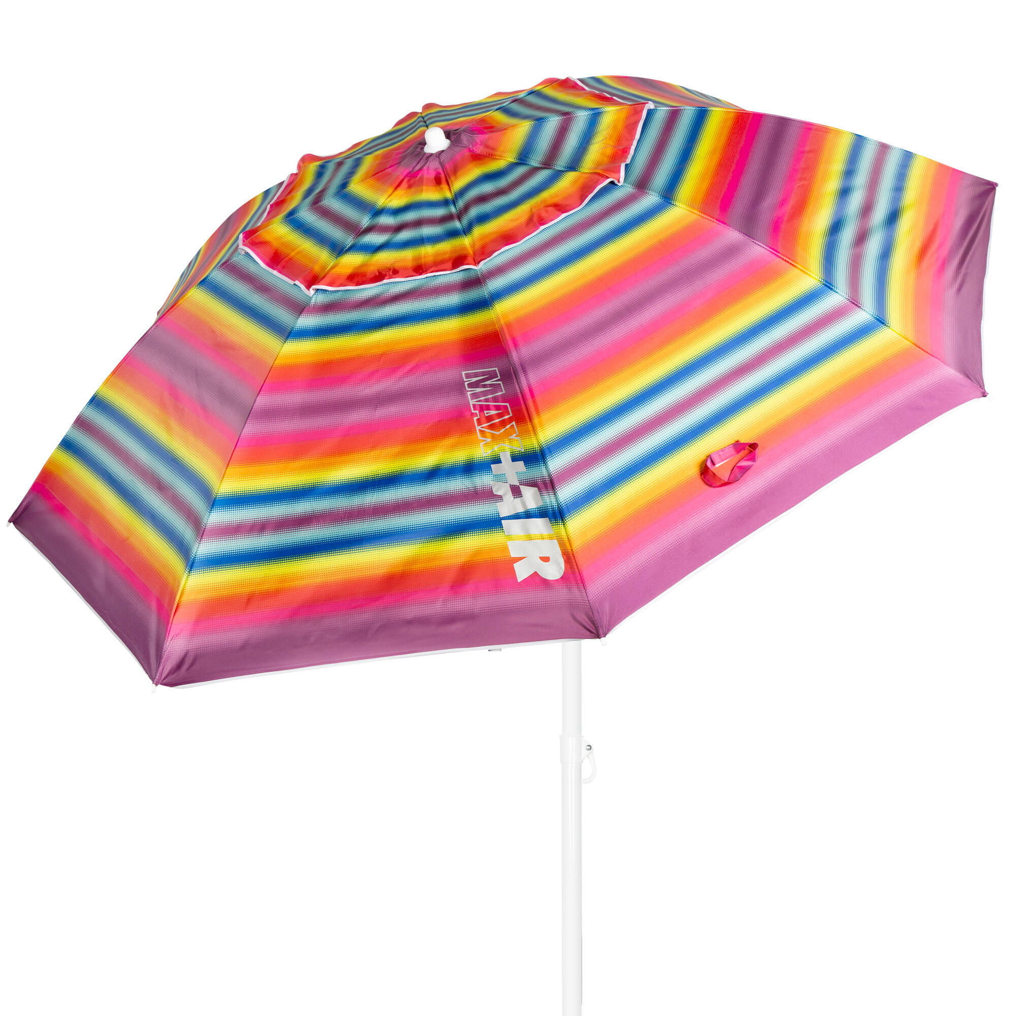 Aktive - Aktive Parapluie De Plage Coupe-vent Avec 8 Baleines 240 Cm À Rayures - Parasol - Multicolore - Taille Unique - Decathlon