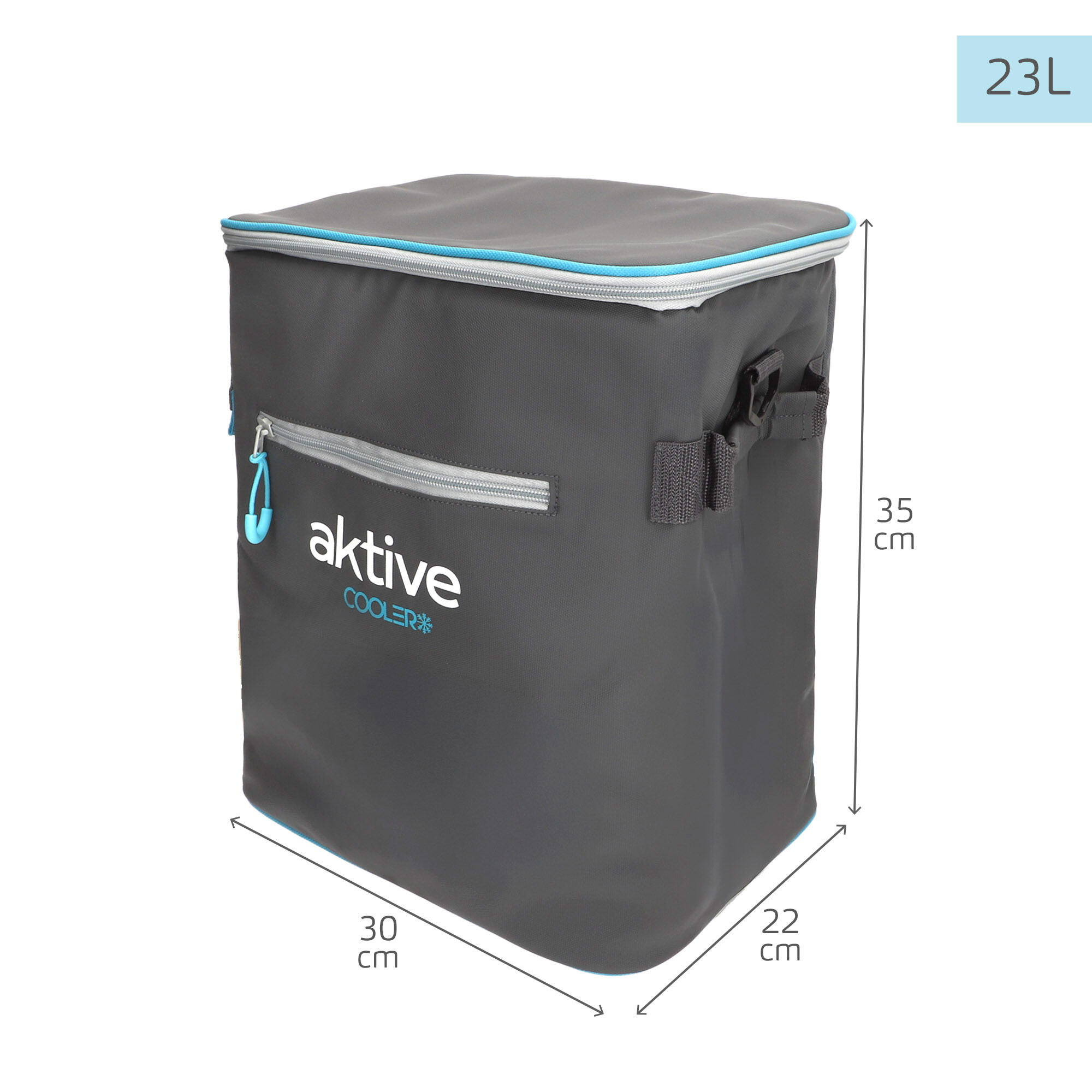 Aktive Geladeira macia de 23 litros (30x22x35 cm) com isolamento 4/7