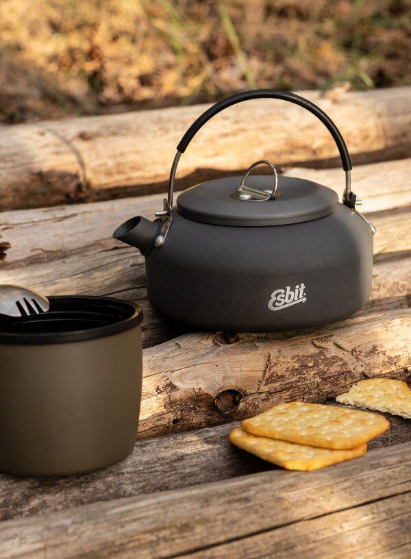 Bouilloire Esbit 0,6 L aluminium anodisé légère repliable 5/7