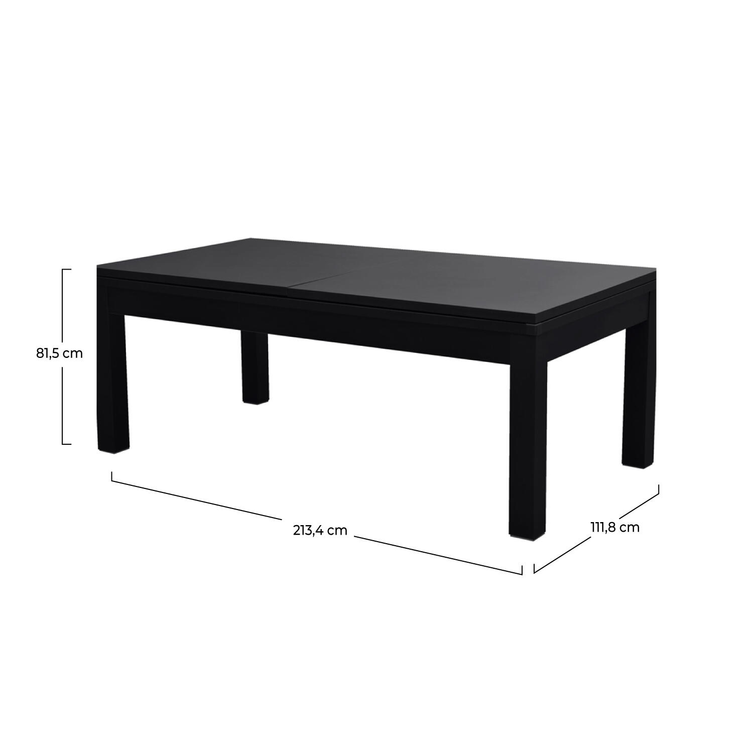 Table de Billard Eddie convertible noire tapis vert 4/7