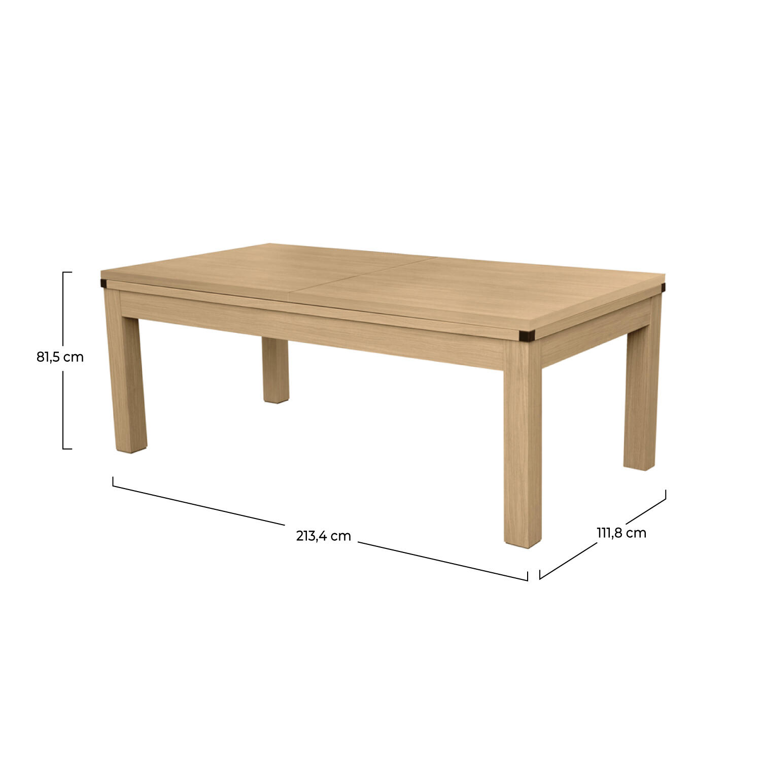 Tavolo da biliardo trasformabile Eddie, legno di faggio, tappeto blu 4/7