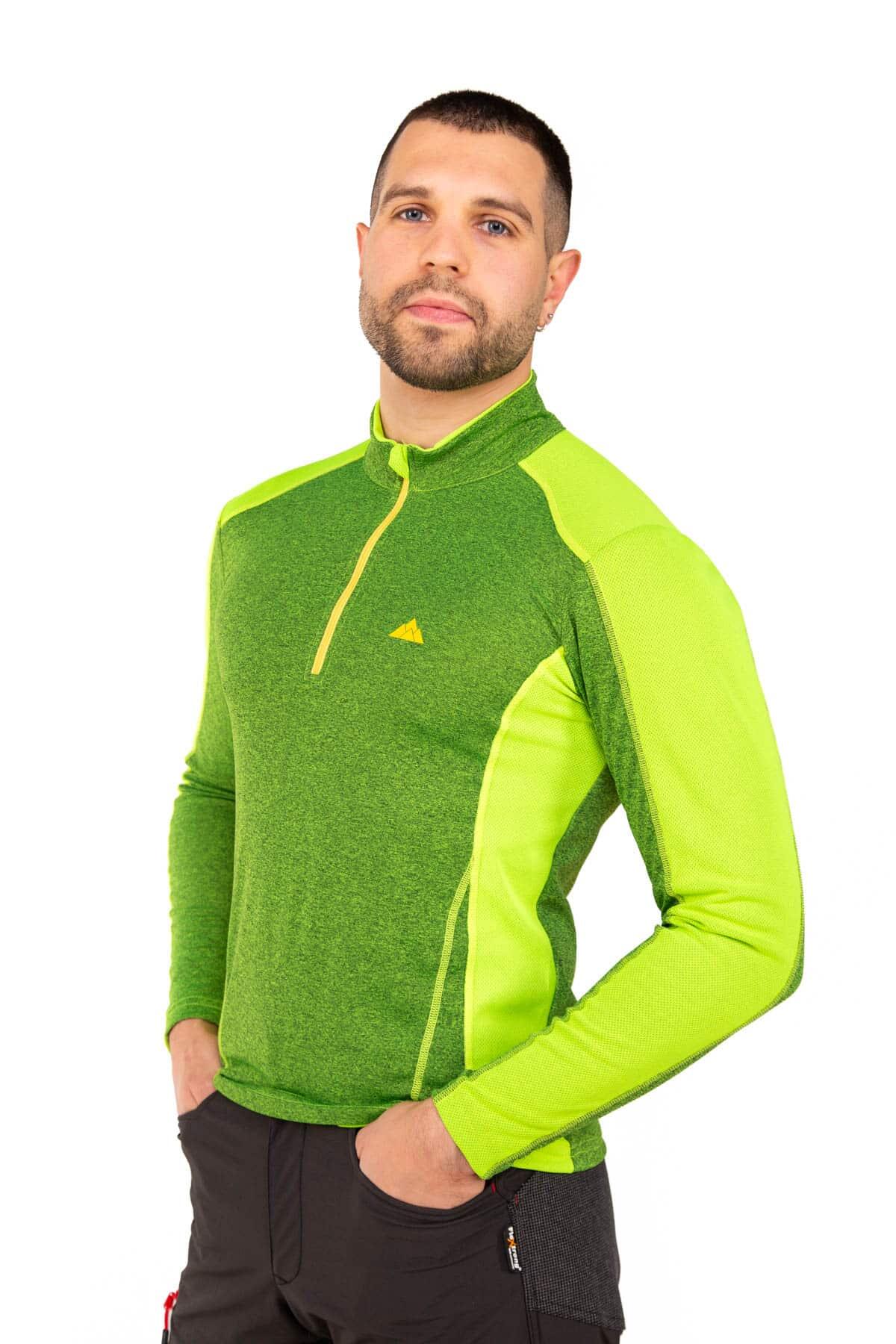 Camisola calanques alpinismo e escalada homen leve transpirável amarelo