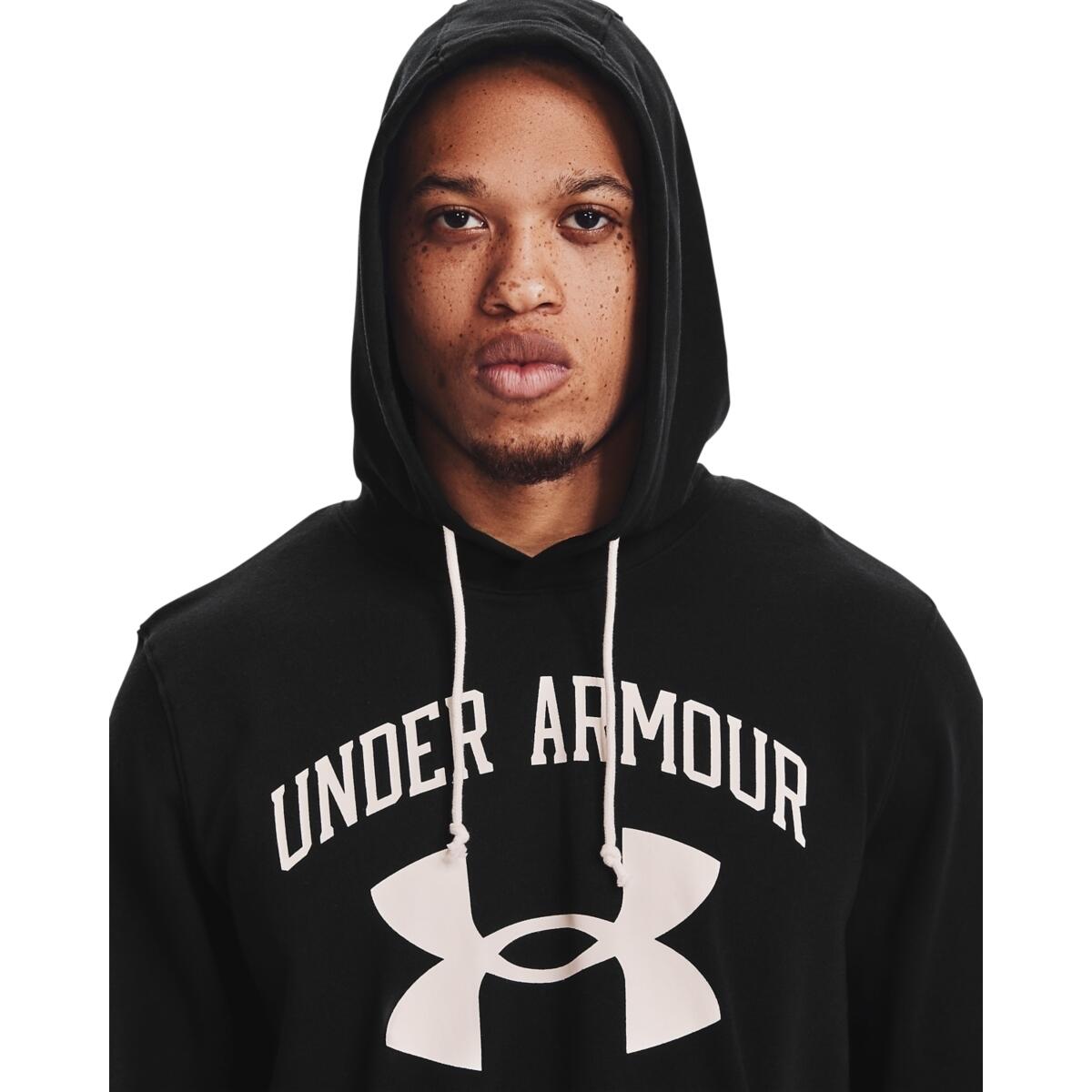 Kapuze Under Armour Ua Rival Terry Big Logo, Schwarz, Herren 4/5