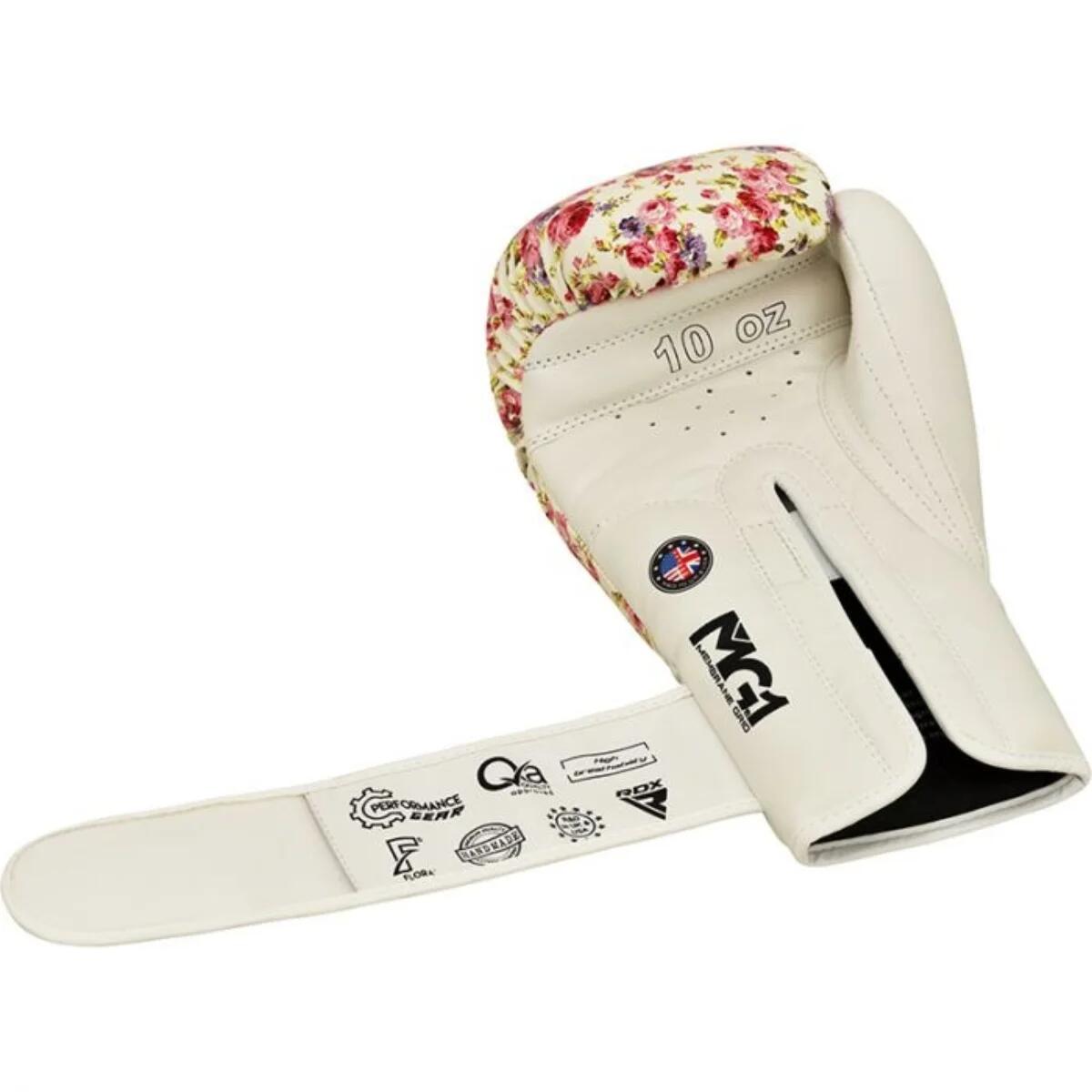 Guantoni Boxe RDX FL6 Floreale – Bianco/Floreale – 8oz 7/7