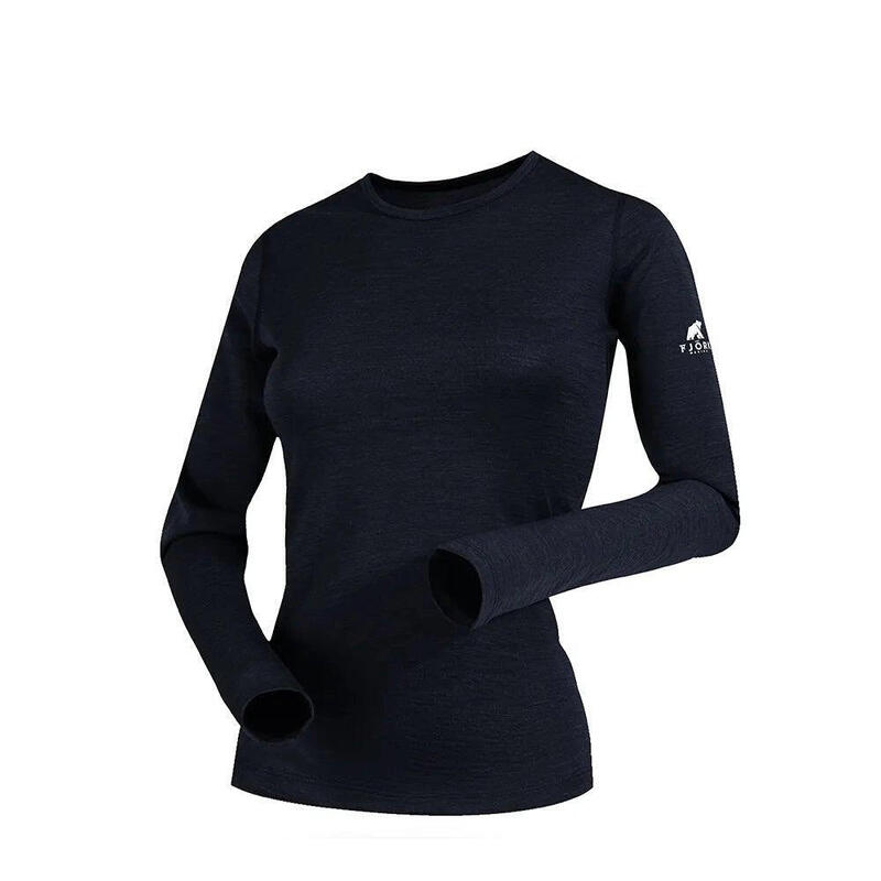 T-shirt femme 100% laine de mérinos manches longues - Bjork 210
