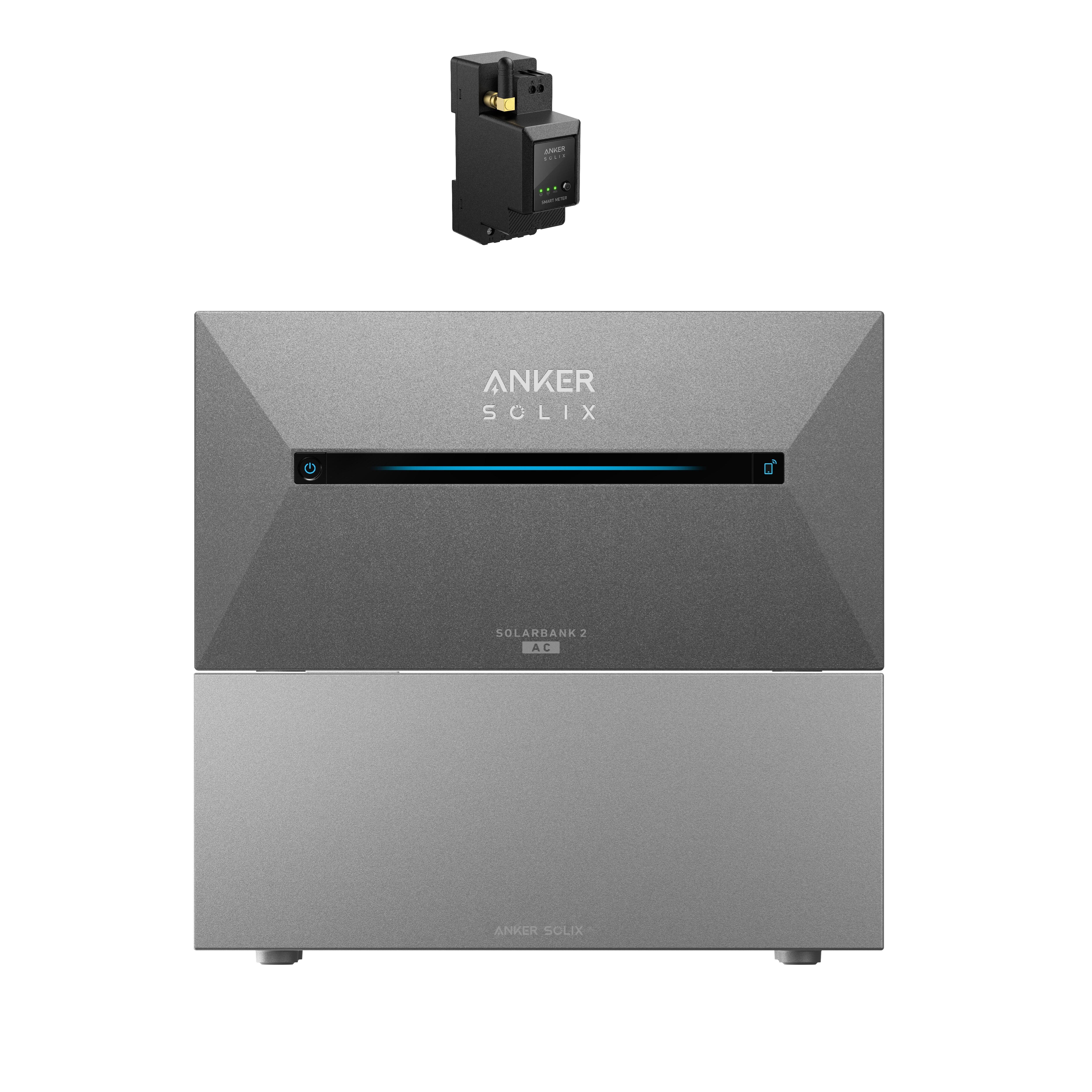 Anker - Kit Balcony Photovoltaic Anker Solix Solarbank 2 E1600 Pro+bp1600+a17x7311 - Station D'Énergie - Gris - Taille Unique - Decathlon