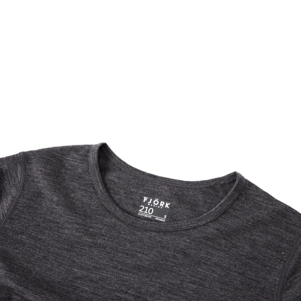 T-Shirt für Frauen aus 100% Merinowolle mit langen Ärmeln - Bjork 210 4/5