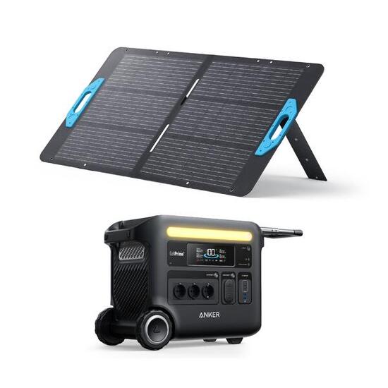 Kit Powerstation Anker SOLIX F2600 mit Solarpanel 100 W (0% MwSt)