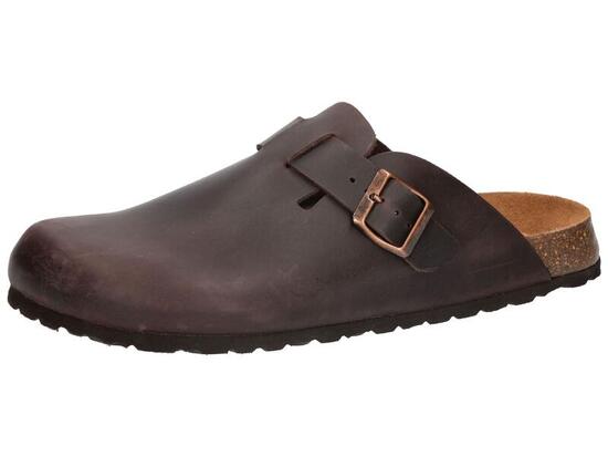 Pantolette Herren Schnallen LICO Bioline Clog Leather