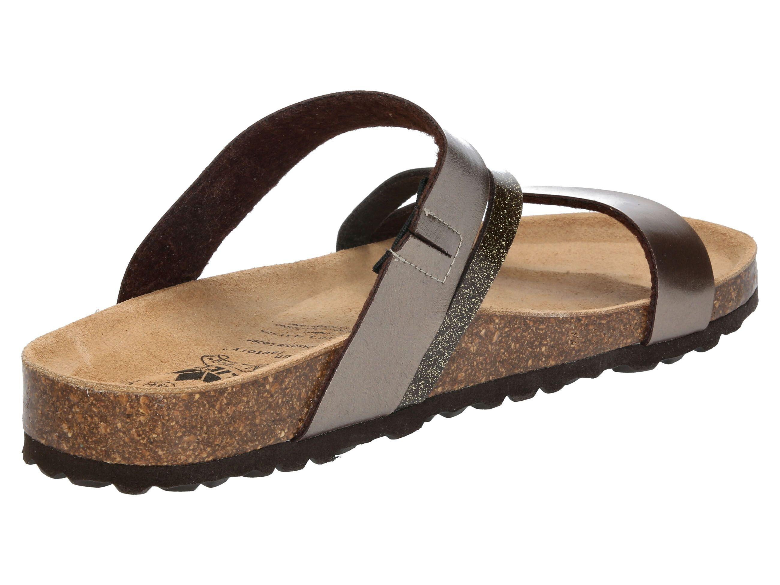Hausschuh Damen Schnallen LICO Bioline Glitter 4/6