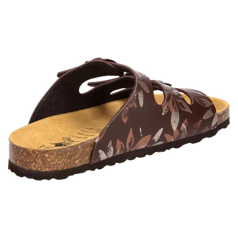 Lico Natural Glitter pantoffels voor dames, bruin, 39 EU