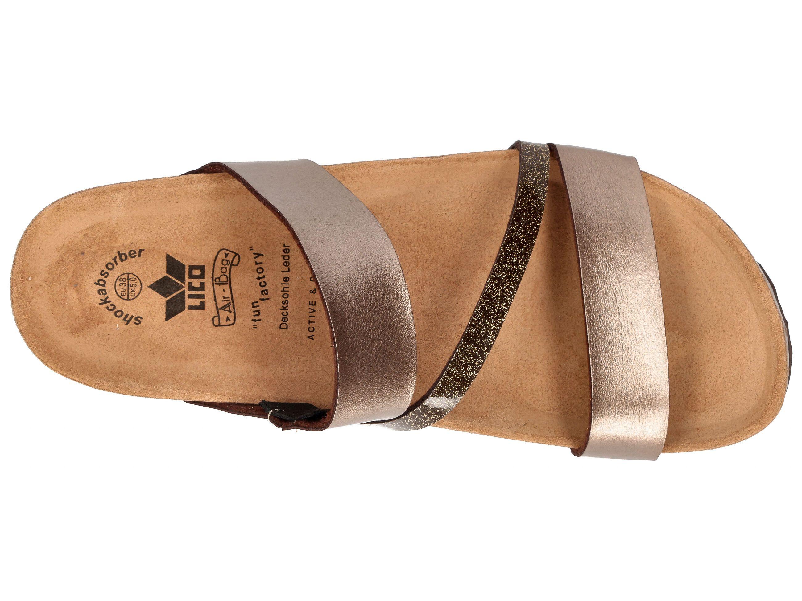 Tong Femme Cuir Confort LICO Bioline Motru Sandalen Schuh