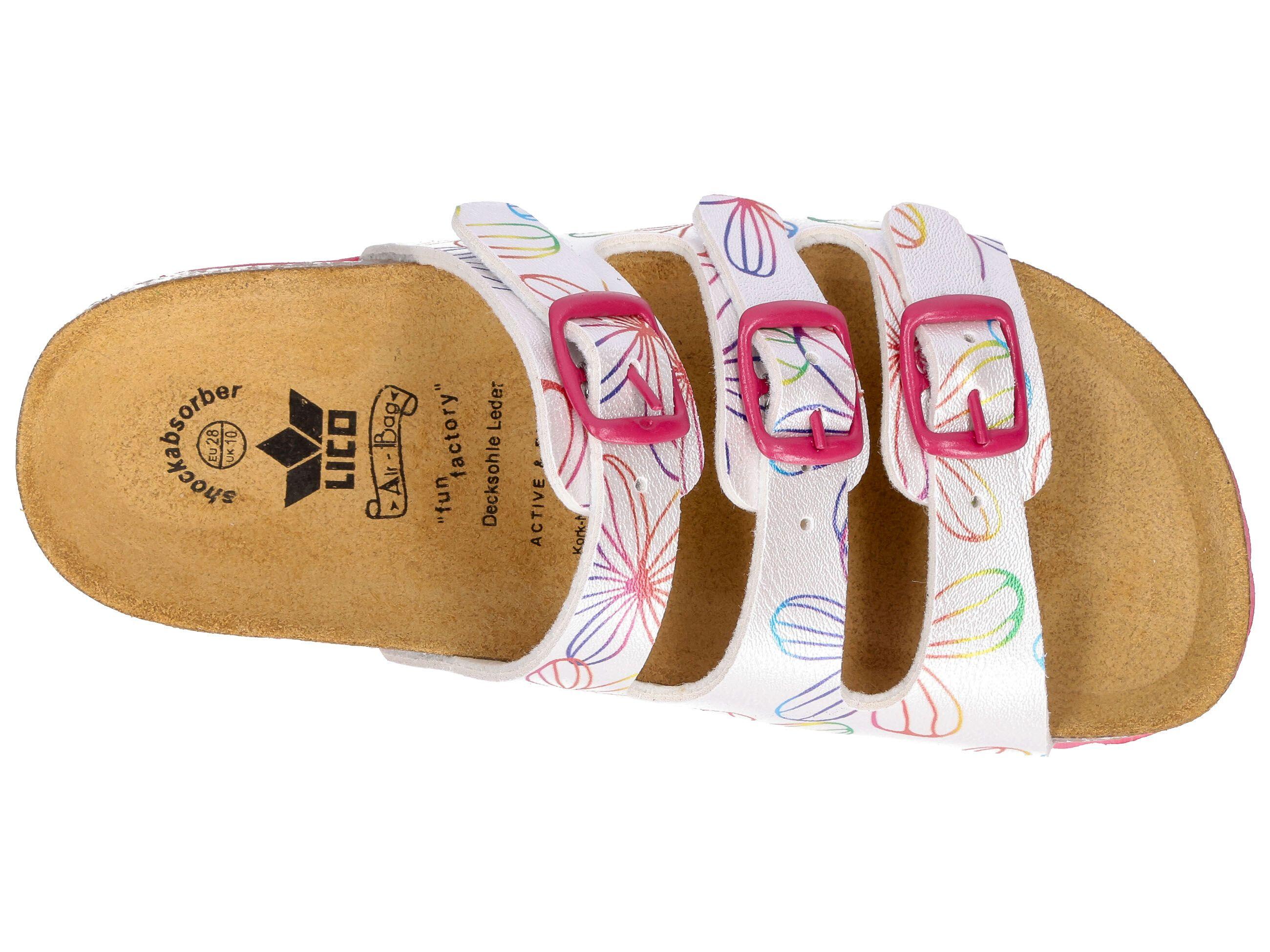 Pantolette Mädchen Schnallen LICO Bioline Flower Kids 5/6