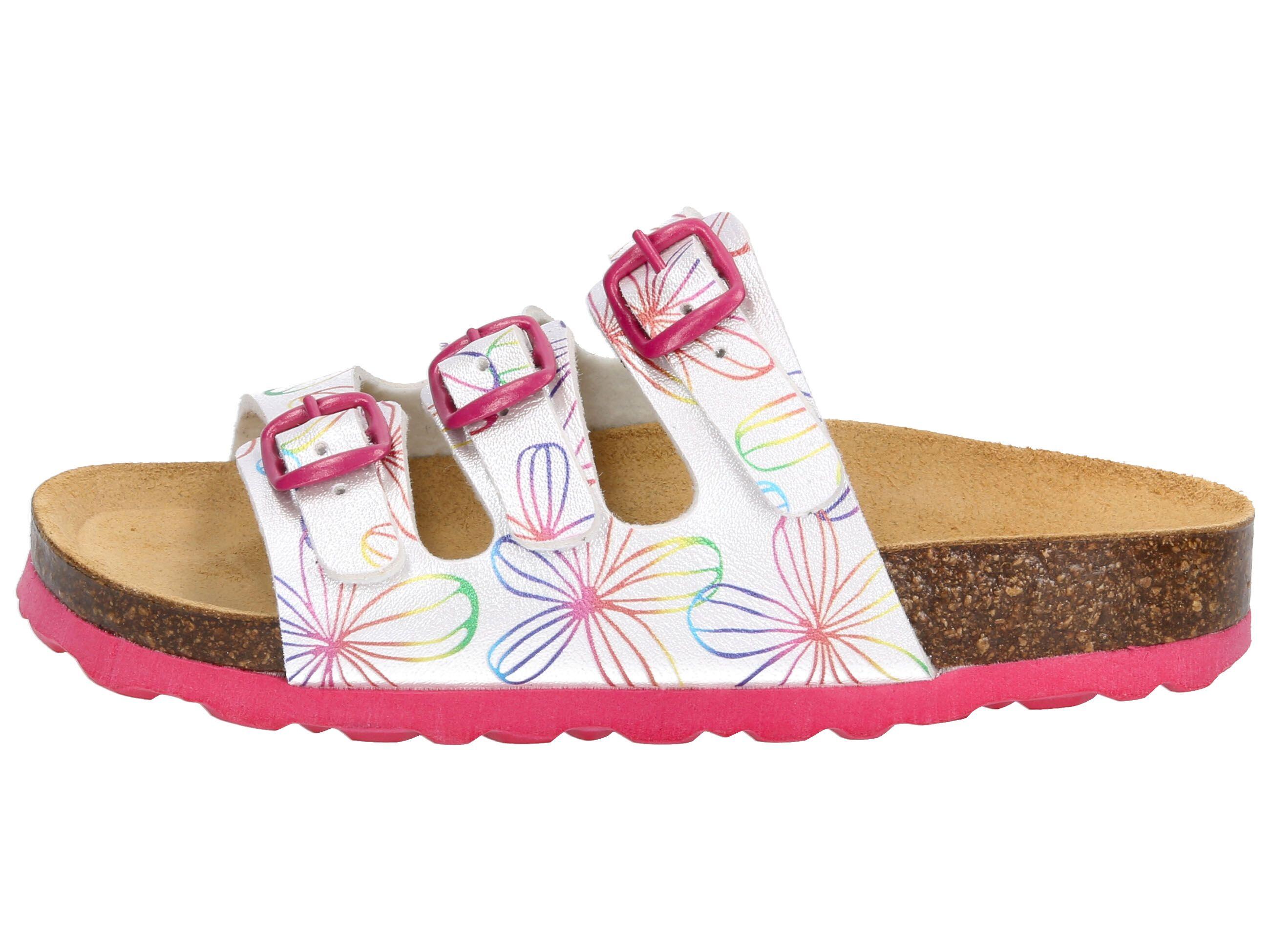 Pantolette Mädchen Schnallen LICO Bioline Flower Kids 2/6
