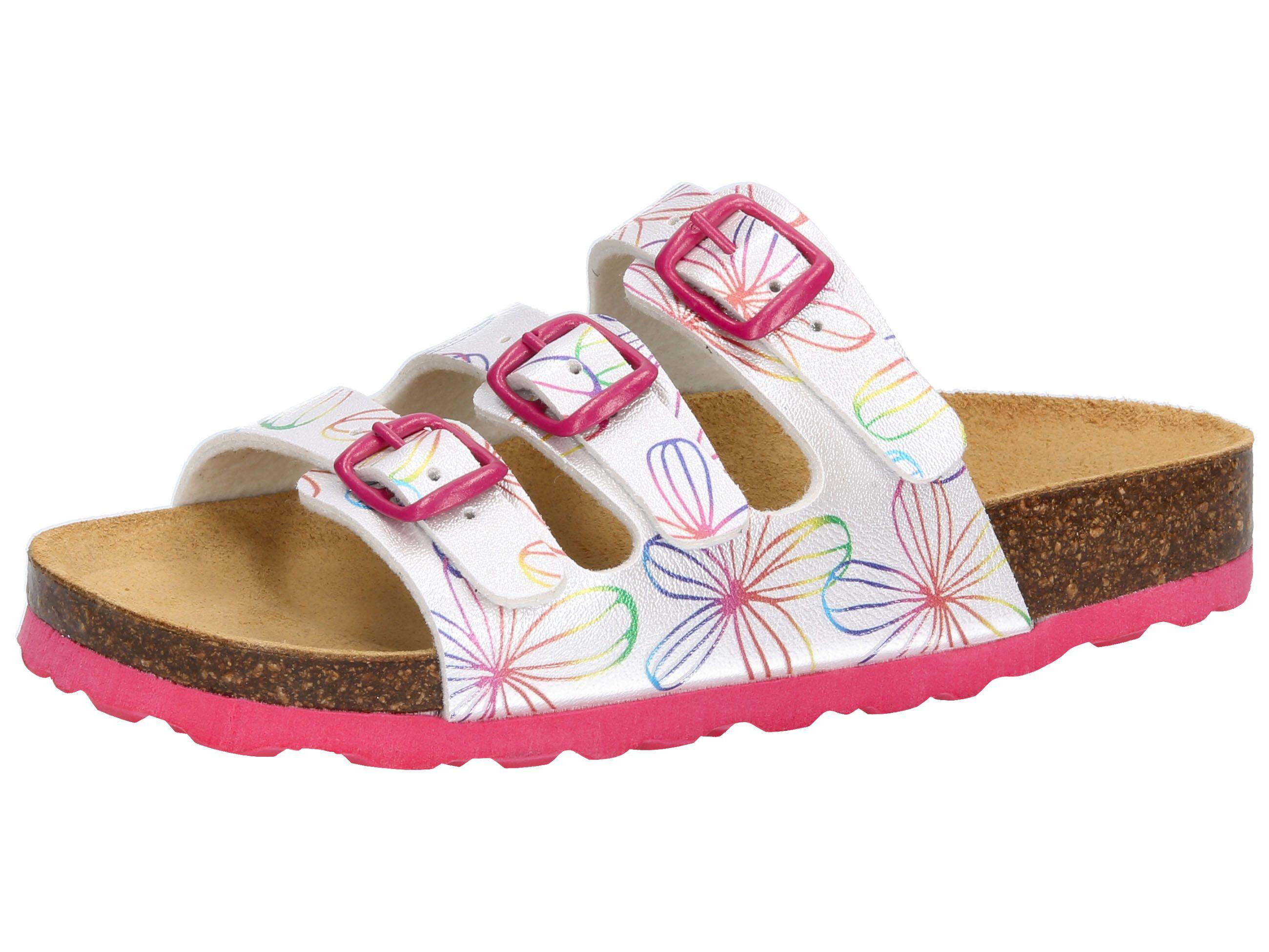 LICO LICO Bioline Flower Kids Mule Synthetic with Buckles, Leather Insole