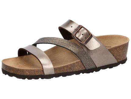 Pantolette Damen Schnallen LICO Natural Glitter