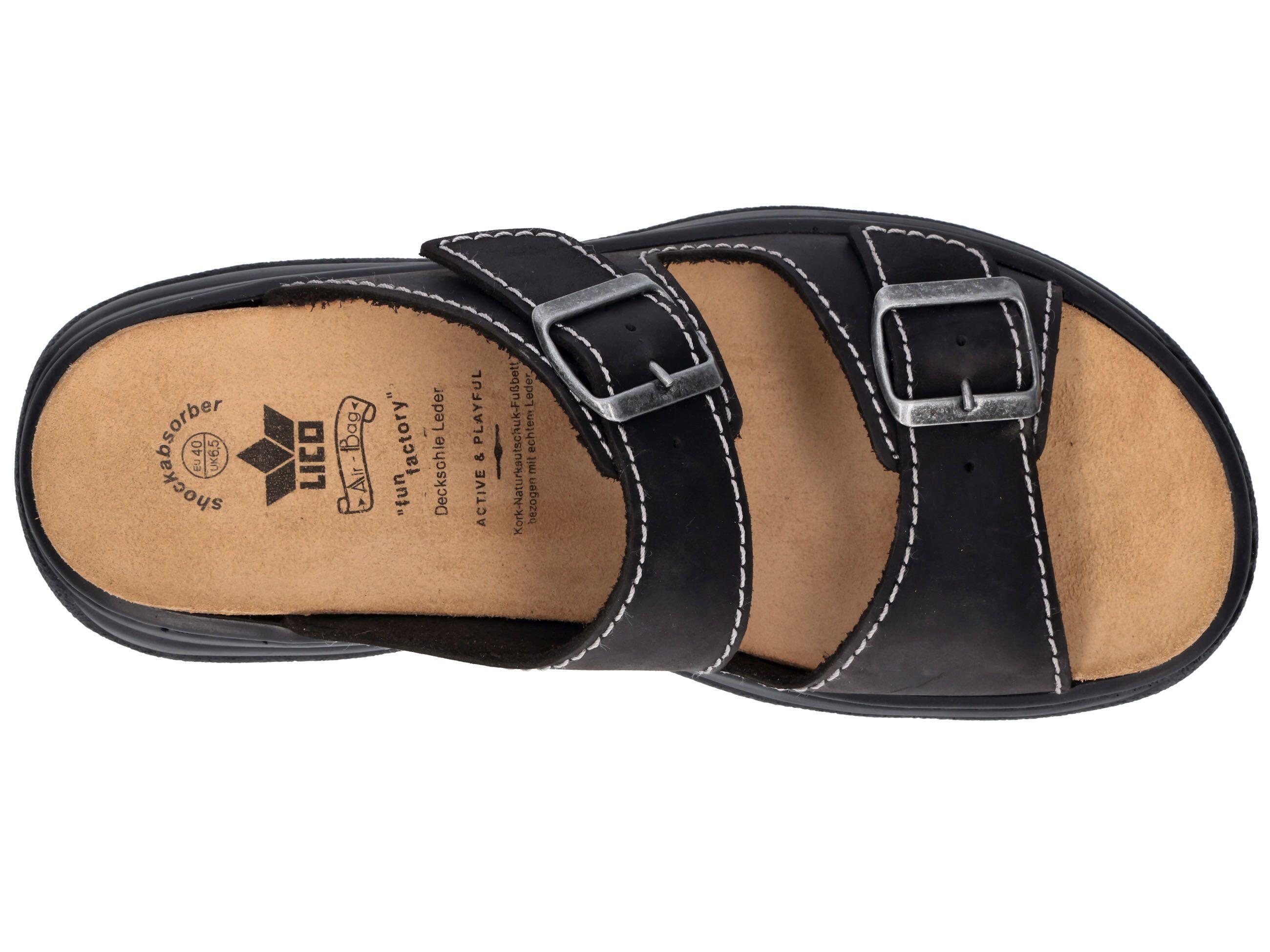 Pantolette Herren Schnallen LICO Lico Wellness 5/6