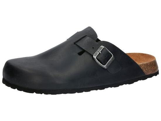Pantolette Herren Schnallen LICO Bioline Clog Leather