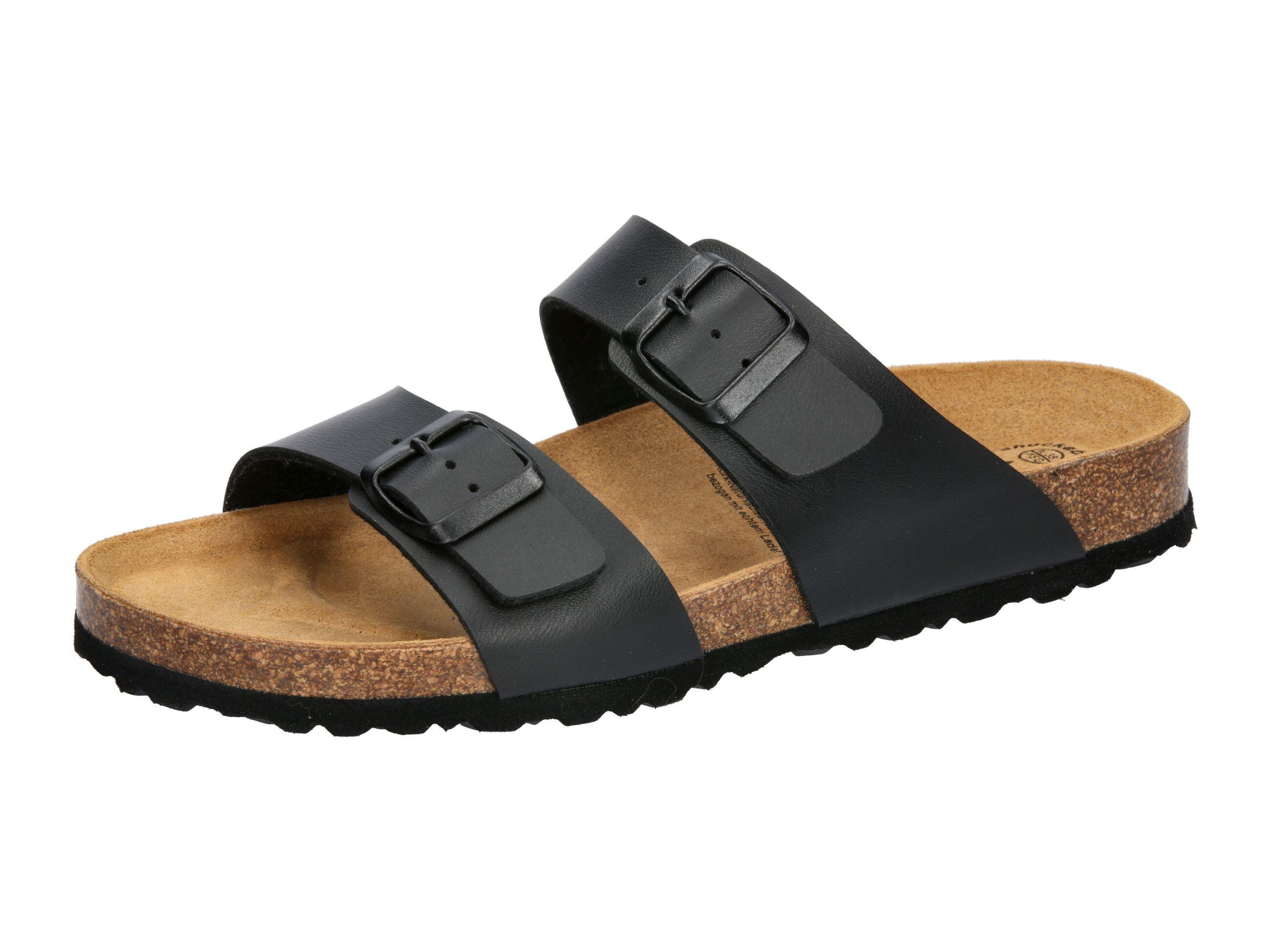 LICO LICO Bioline Mera Women's Mule Synthetic Black with Buckles, EVA Sole