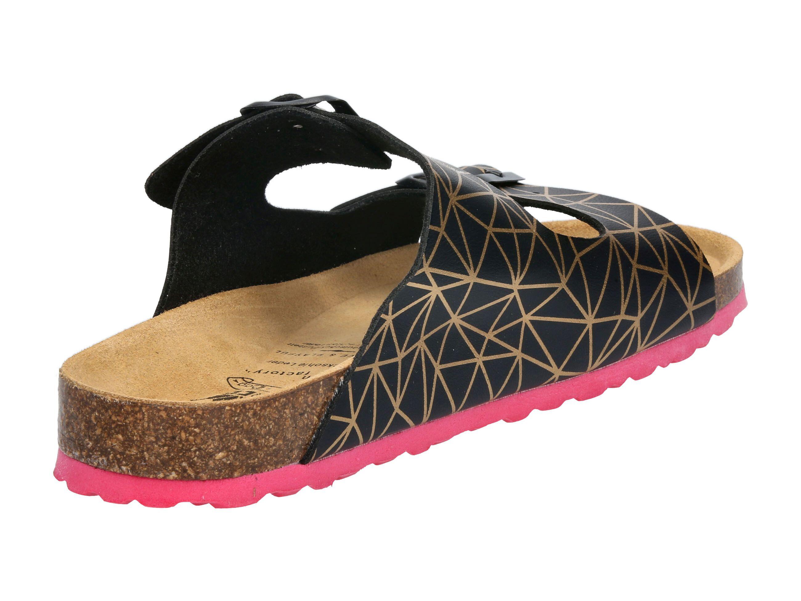 Pantolette Damen Schnallen LICO Bioline Platino 4/6
