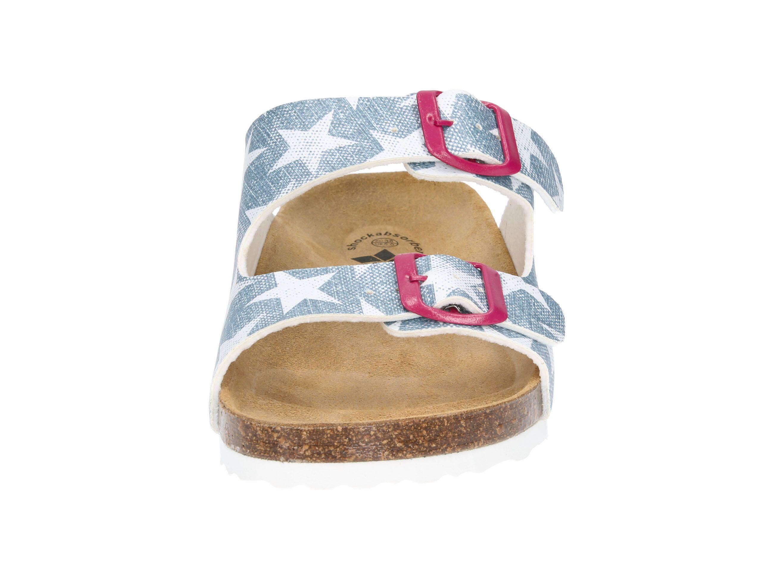 Pantolette Damen Schnallen LICO Bioline Platino 3/6